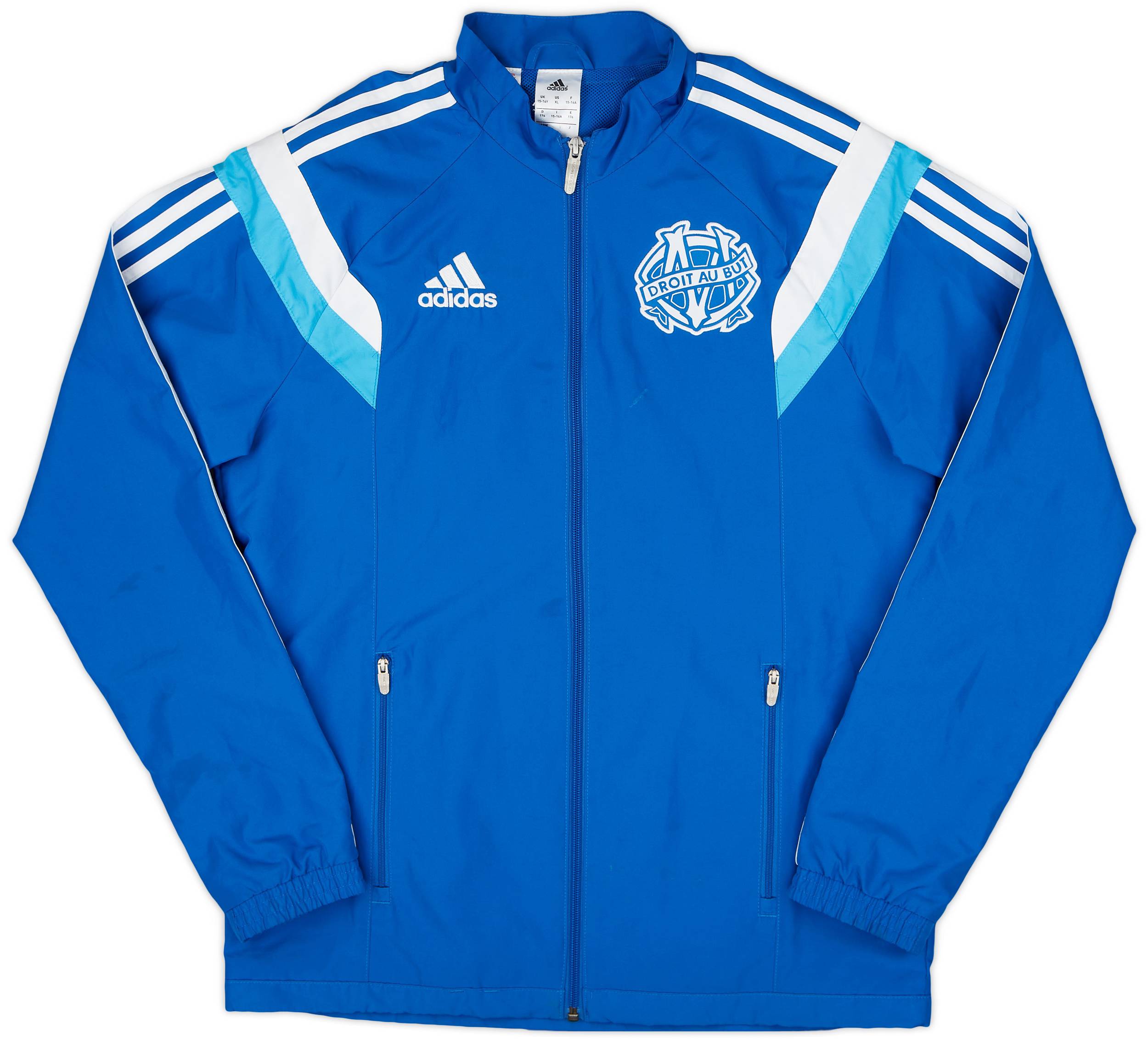 2014-15 Olympique Marseille adidas Track Jacket - 9/10 - (XL.Boys)