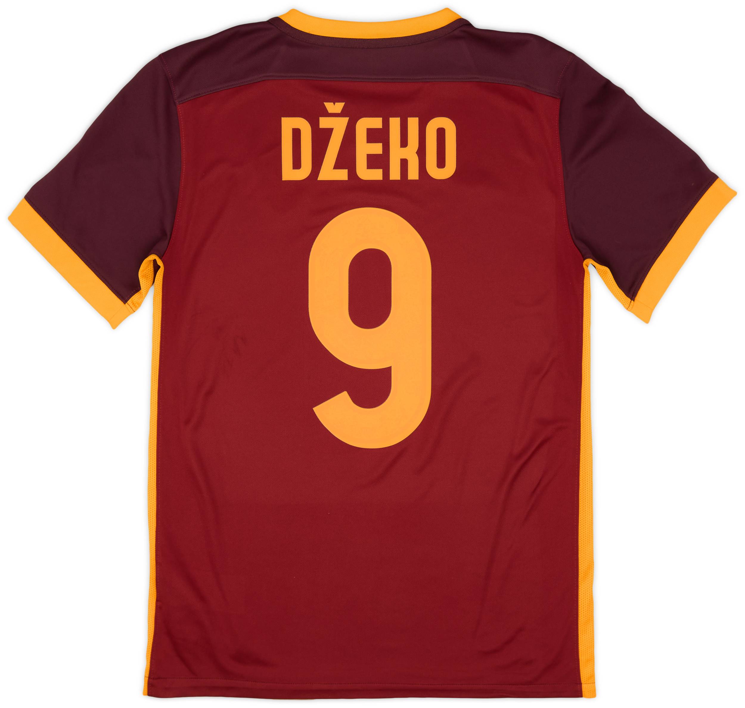 2015-16 Roma Home Shirt Dzeko #9 - 8/10 - (S)
