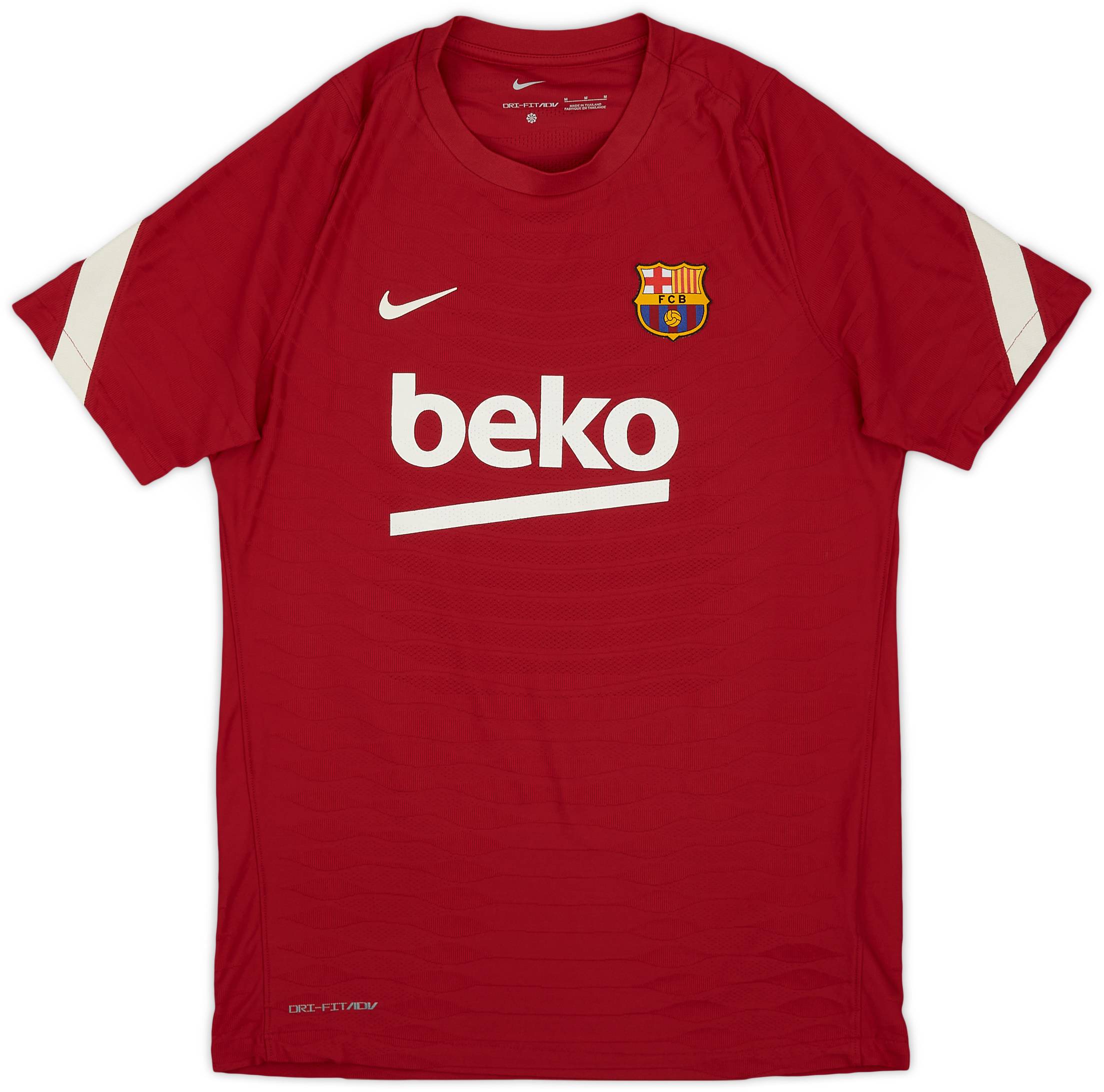 Shop Nike Men's FC Barcelona Crest T-Shirt White Online in