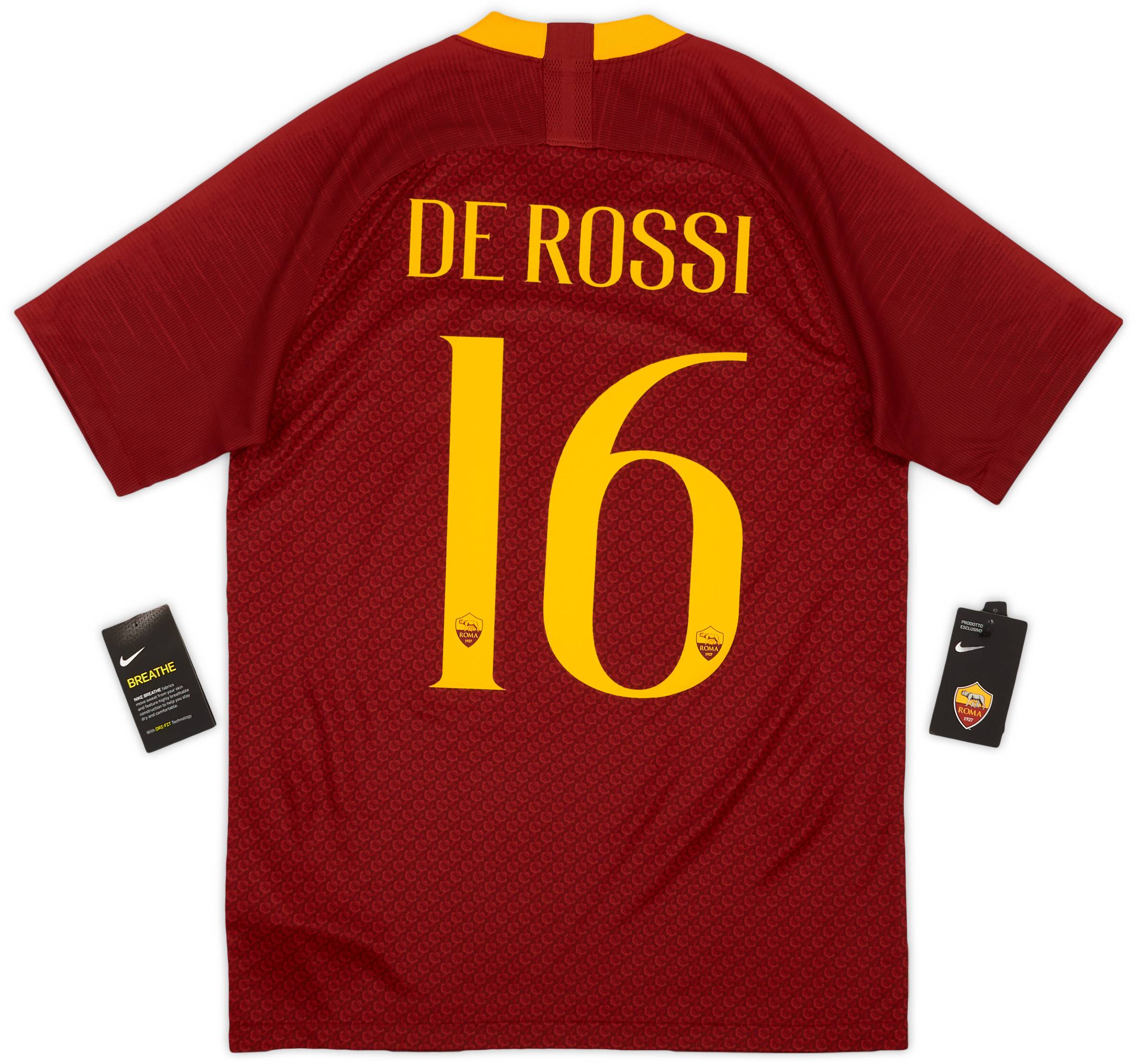2018-19 Roma Home Shirt De Rossi #16 (S)