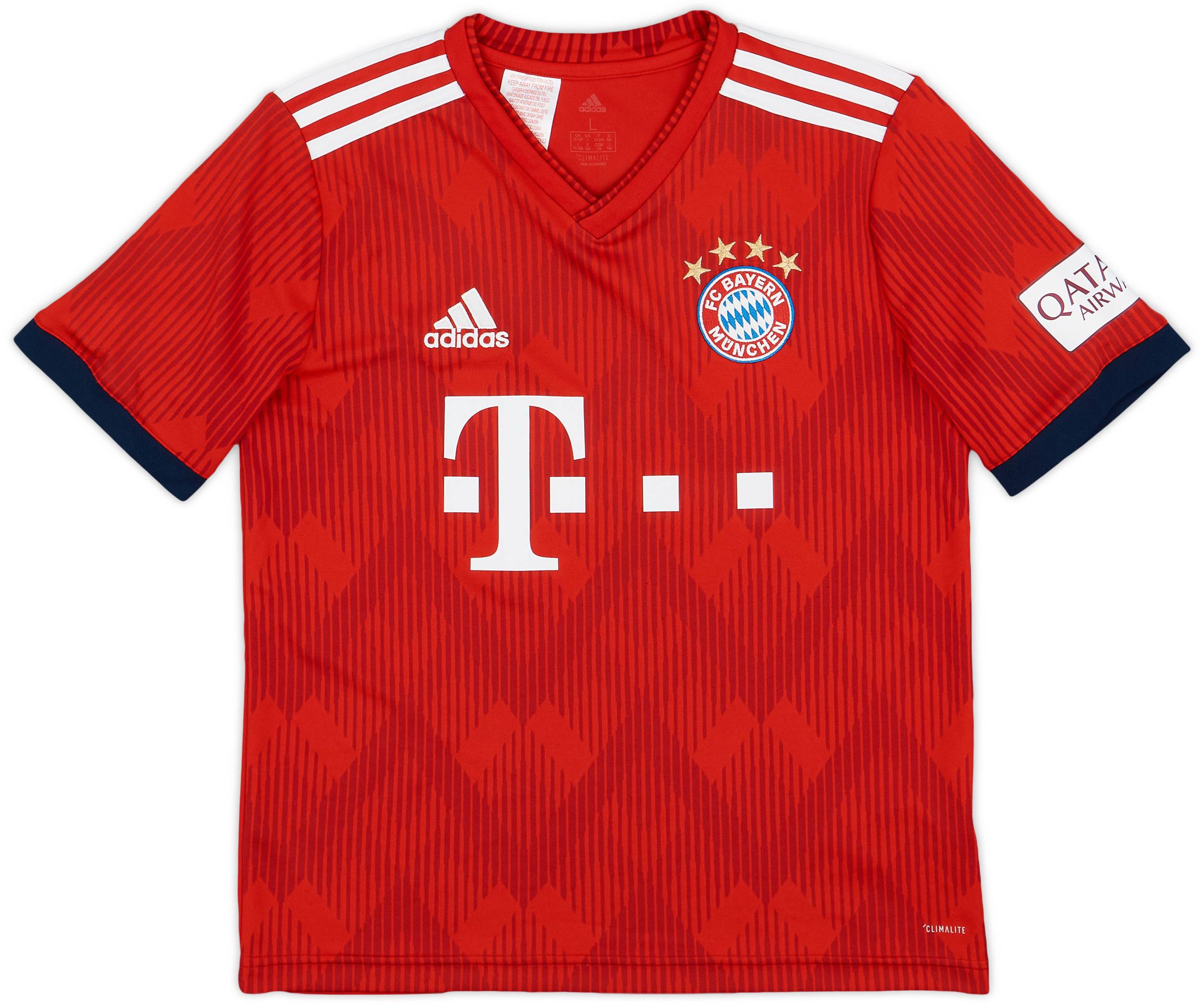 2018-19 Bayern Munich Home Shirt - 8/10 - (L.Boys)