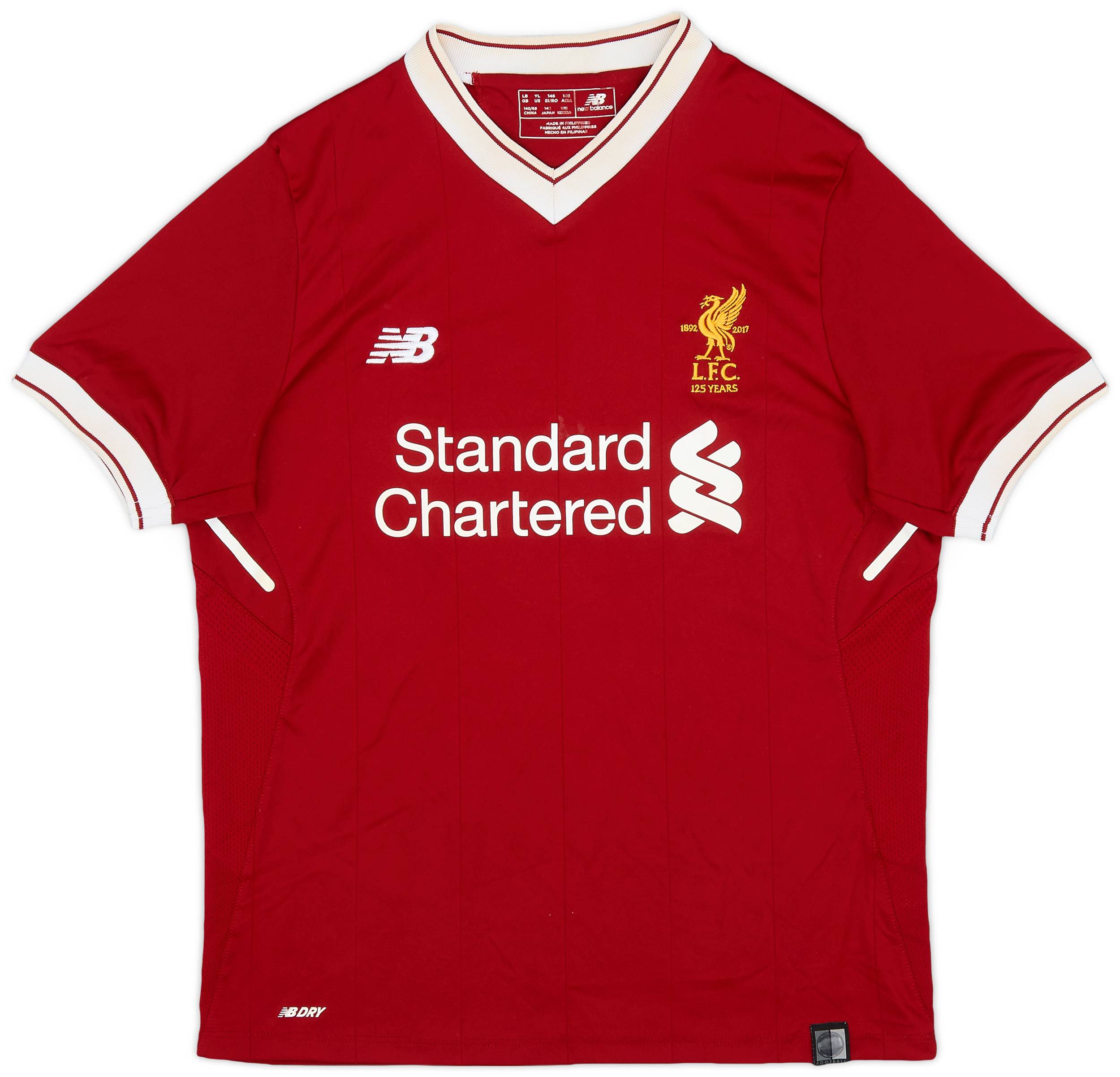 2017 18 Liverpool 125 Years Home Shirt 6 10 L.Boys