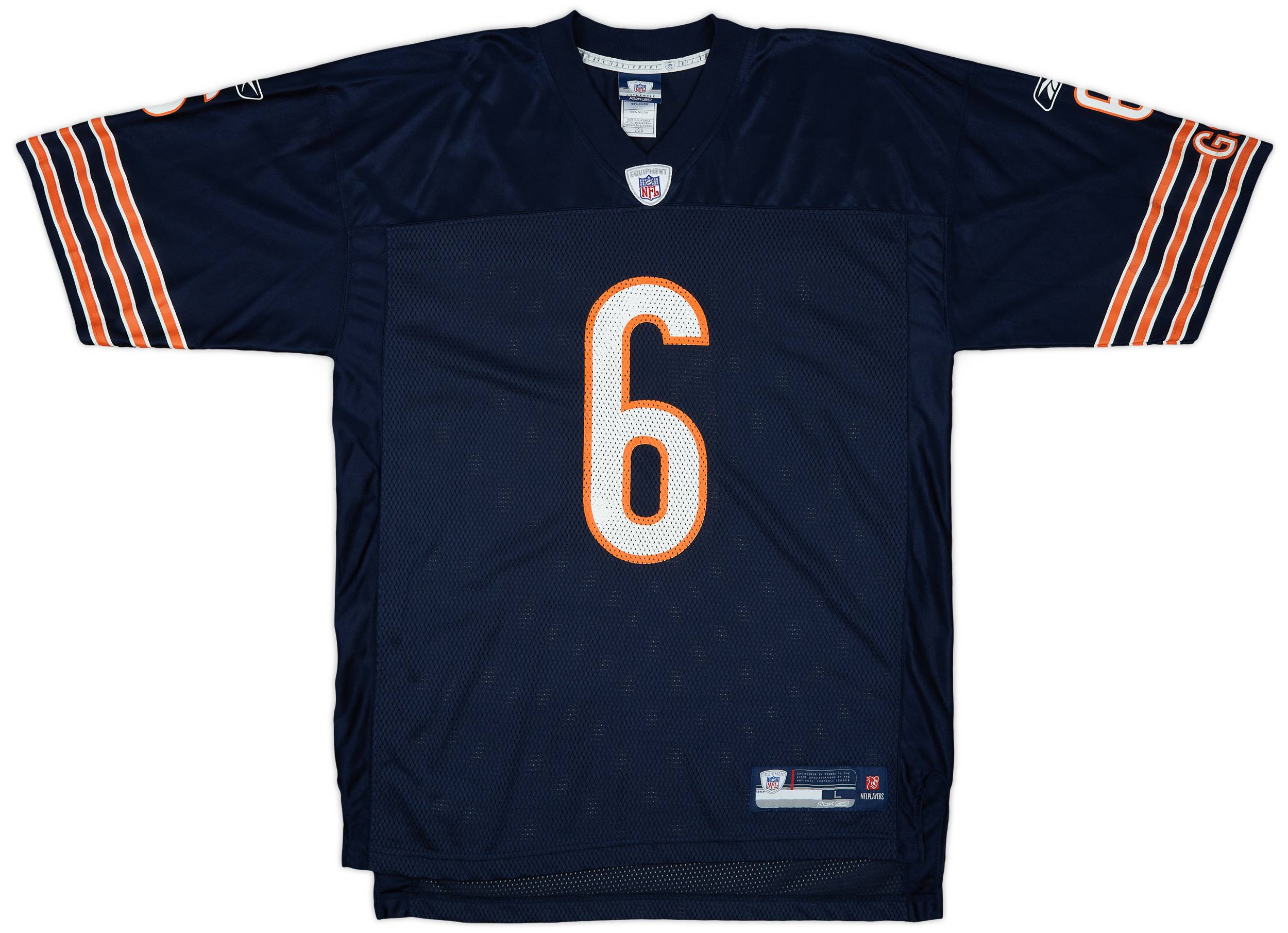 2009 Chicago Bears Cutler #6 Reebok On Field Home Jersey - 8/10 - (L)