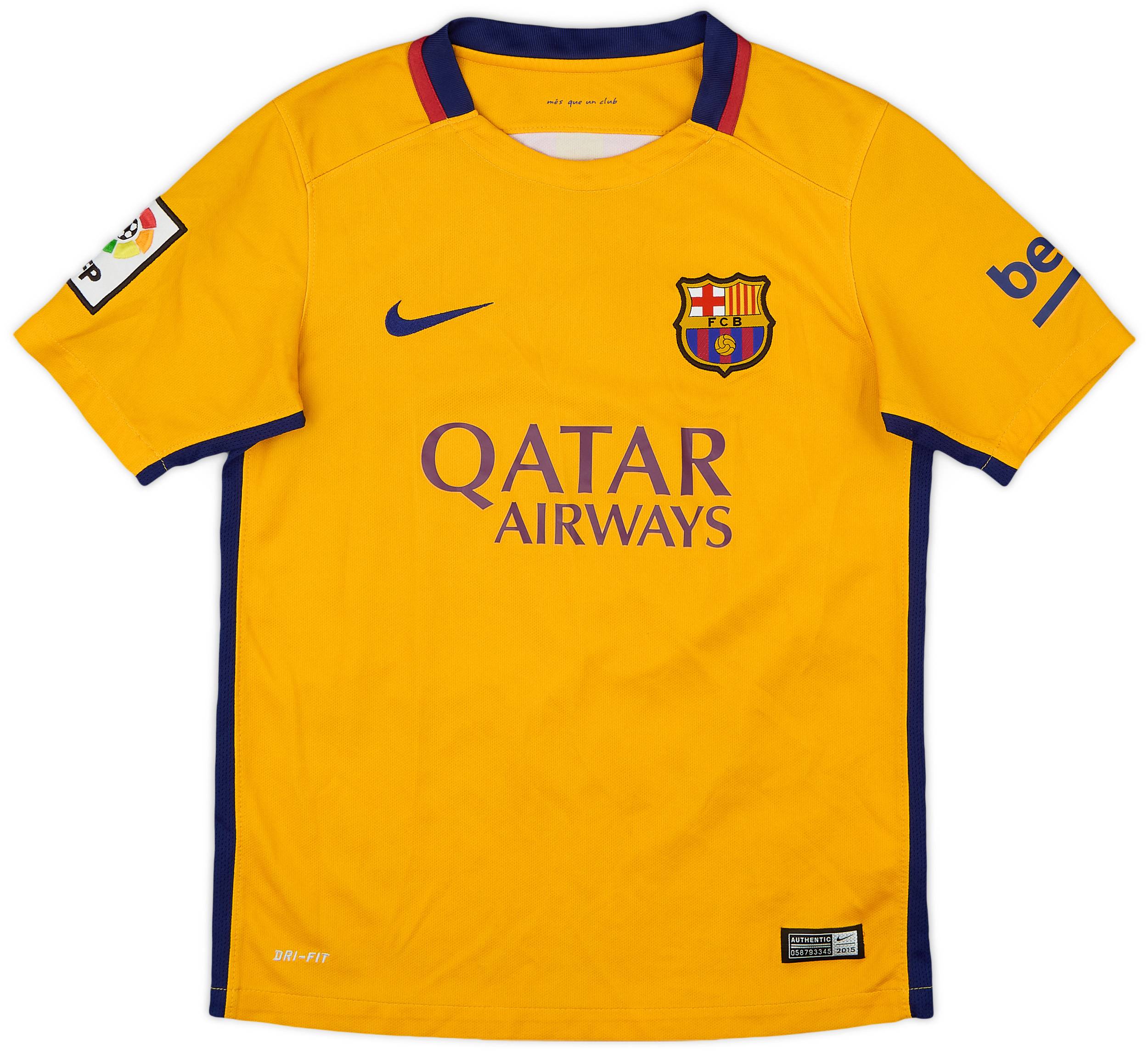 2015-16 Barcelona Away Shirt - 8/10 - (M.Boys)