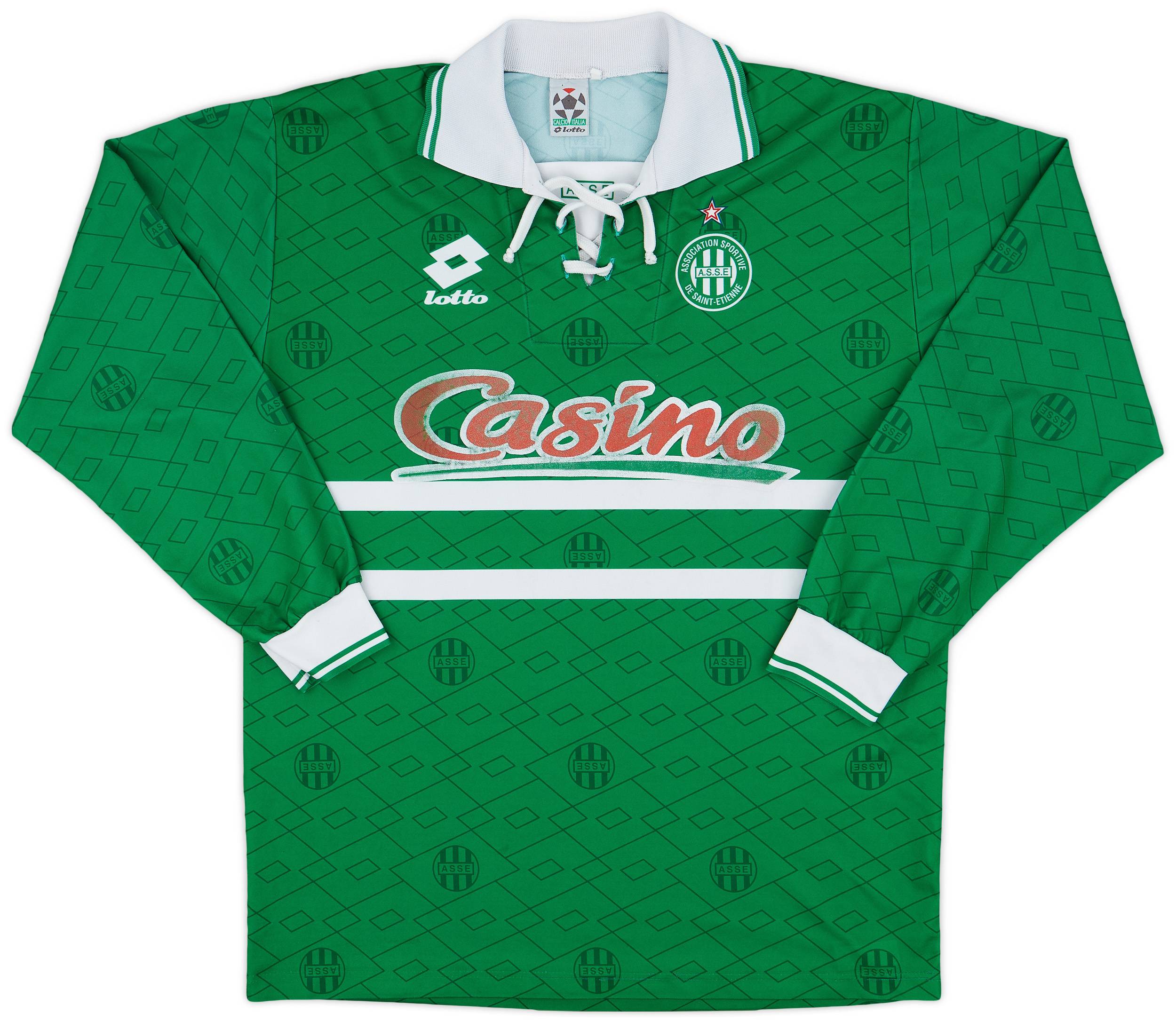 1995-97 Saint Etienne Home L/S Shirt - 6/10 - (XL)