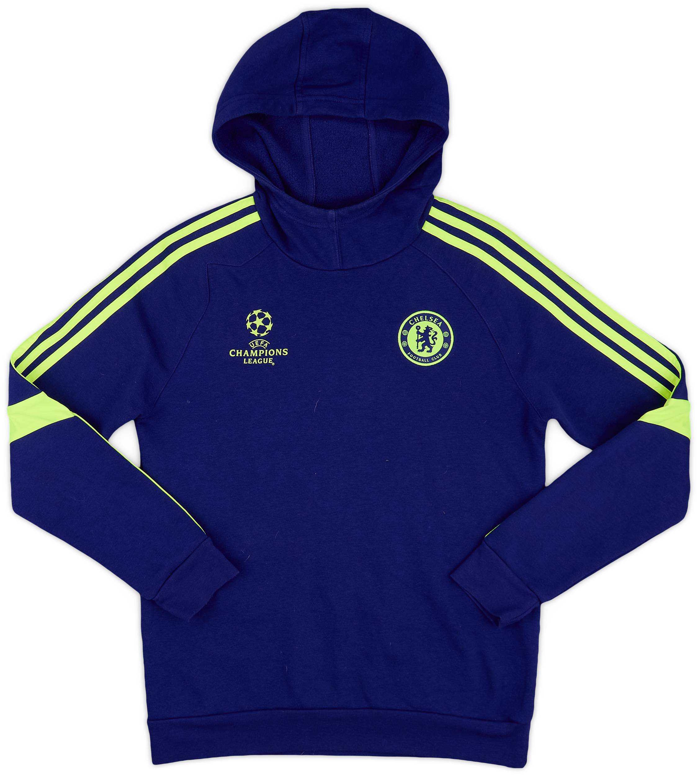 2014-15 Chelsea adidas Champions League Hooded Sweat Top - 8/10 - (L.Boys)