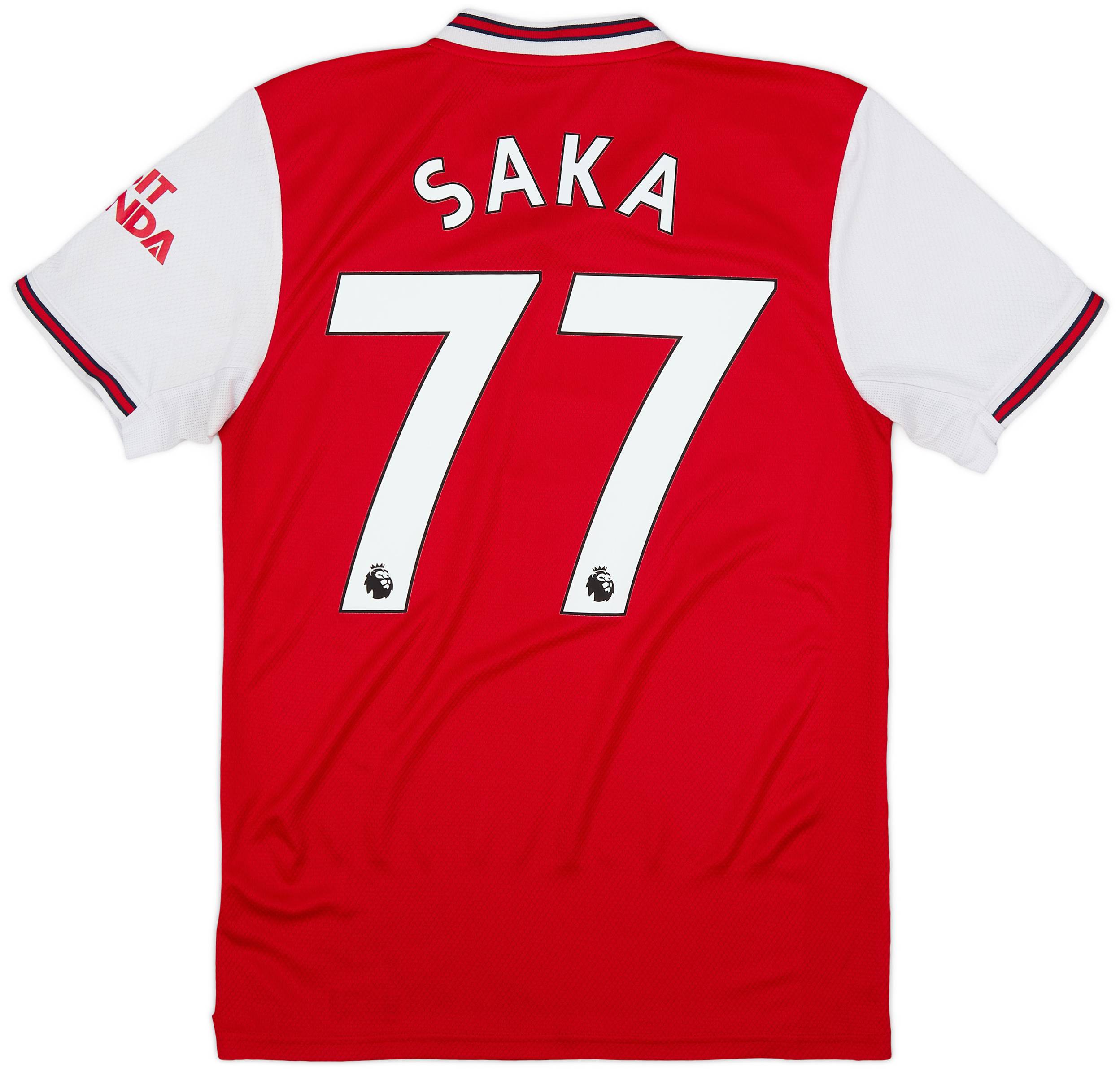 2019-20 Arsenal Home Shirt Saka #77 - 9/10 - (S)
