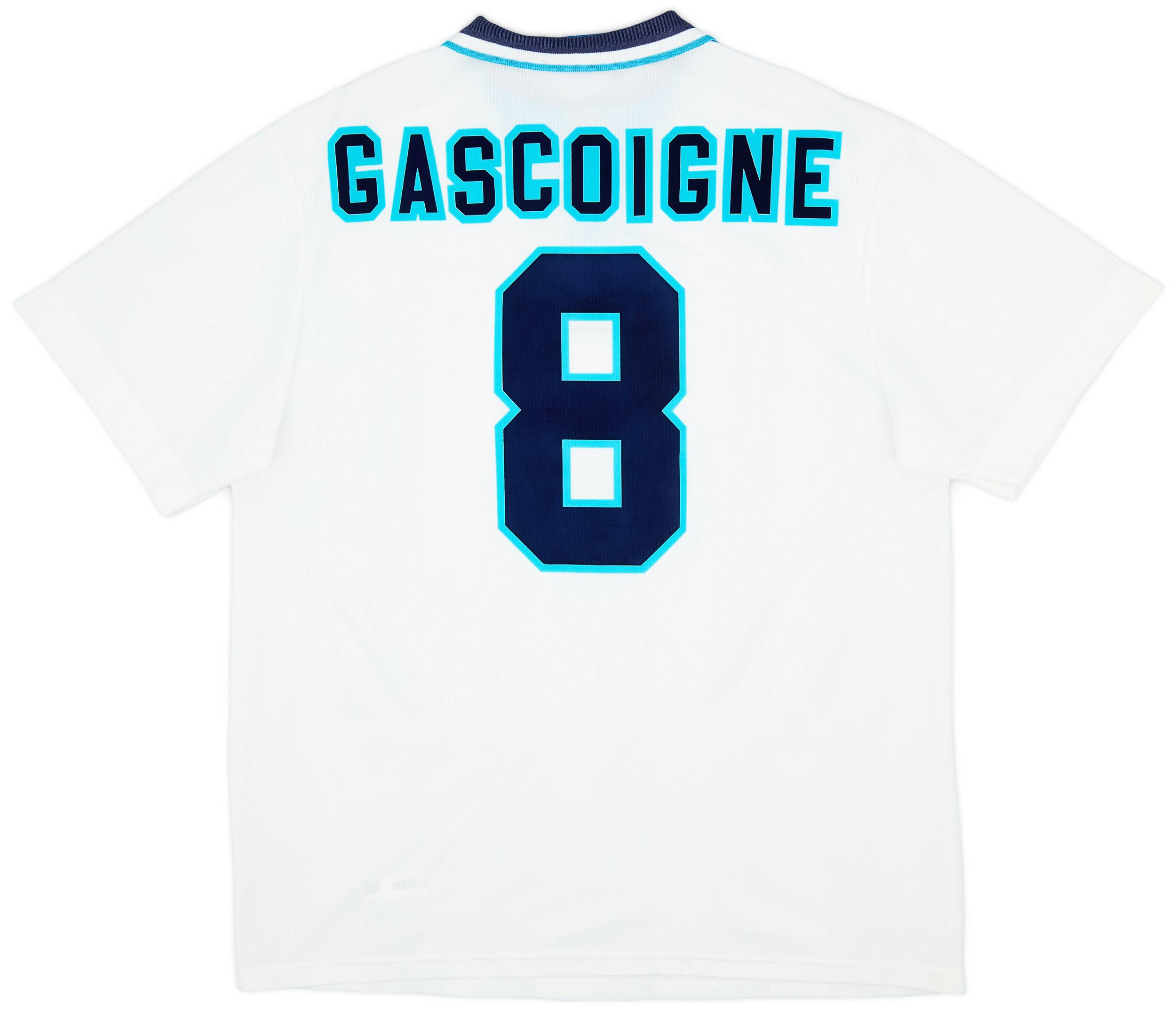 1995-97 England Home Shirt Gascoigne #8 - 9/10 - (XL)