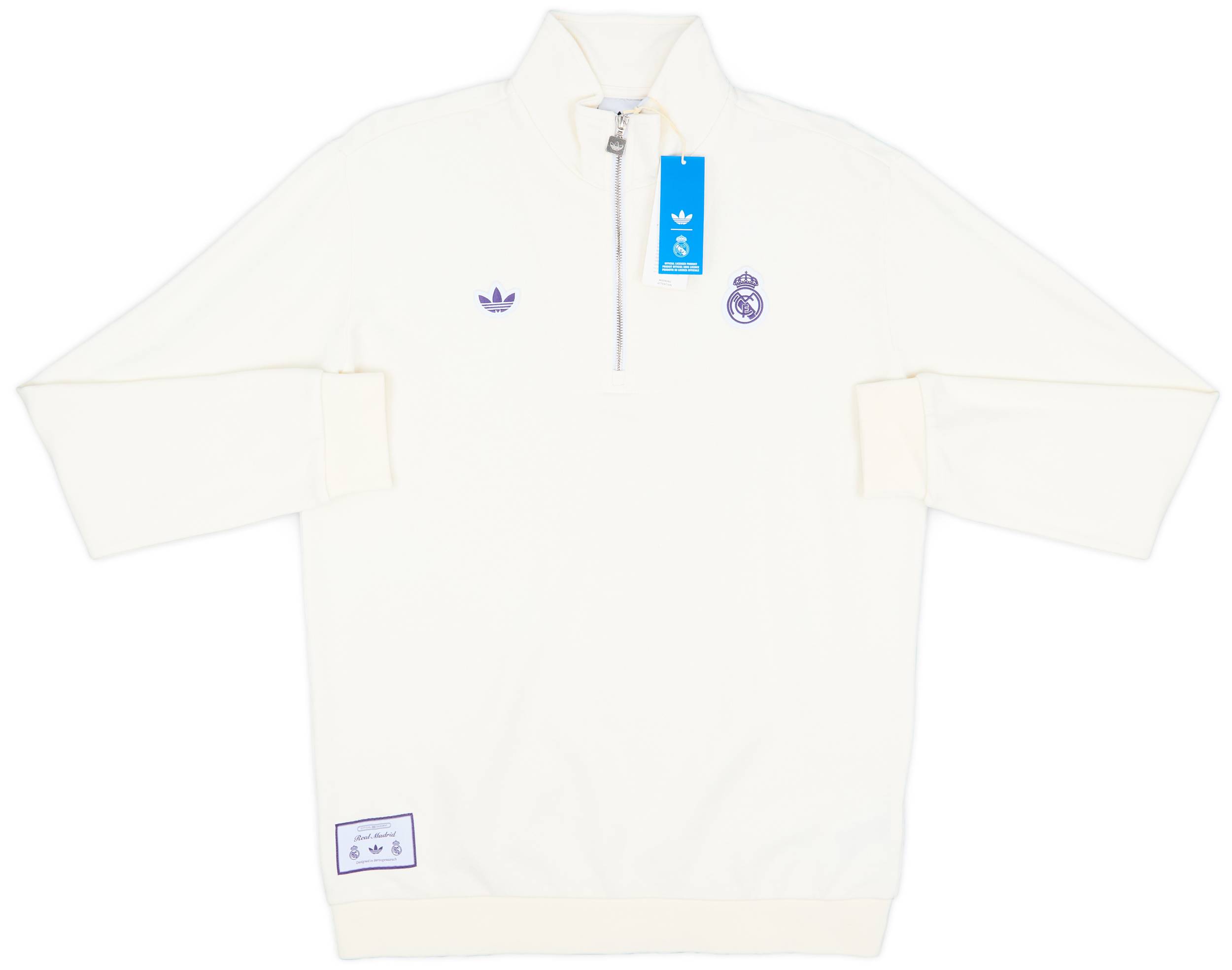 2024-25 Real Madrid adidas Originals Terrace Icons 1/4 Zip Top