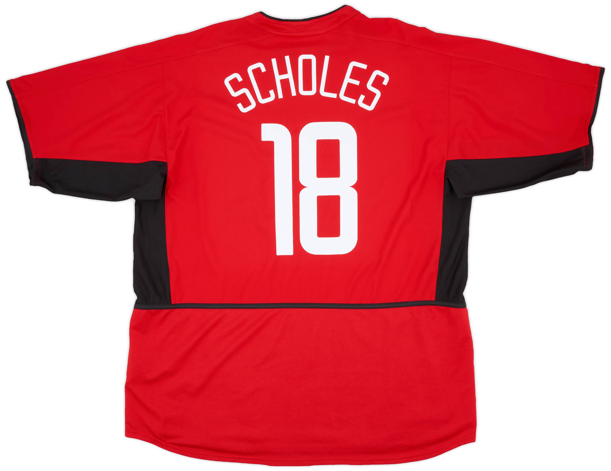 2002-04 Manchester United Home Shirt Scholes #18 - 9/10 - (XXL)