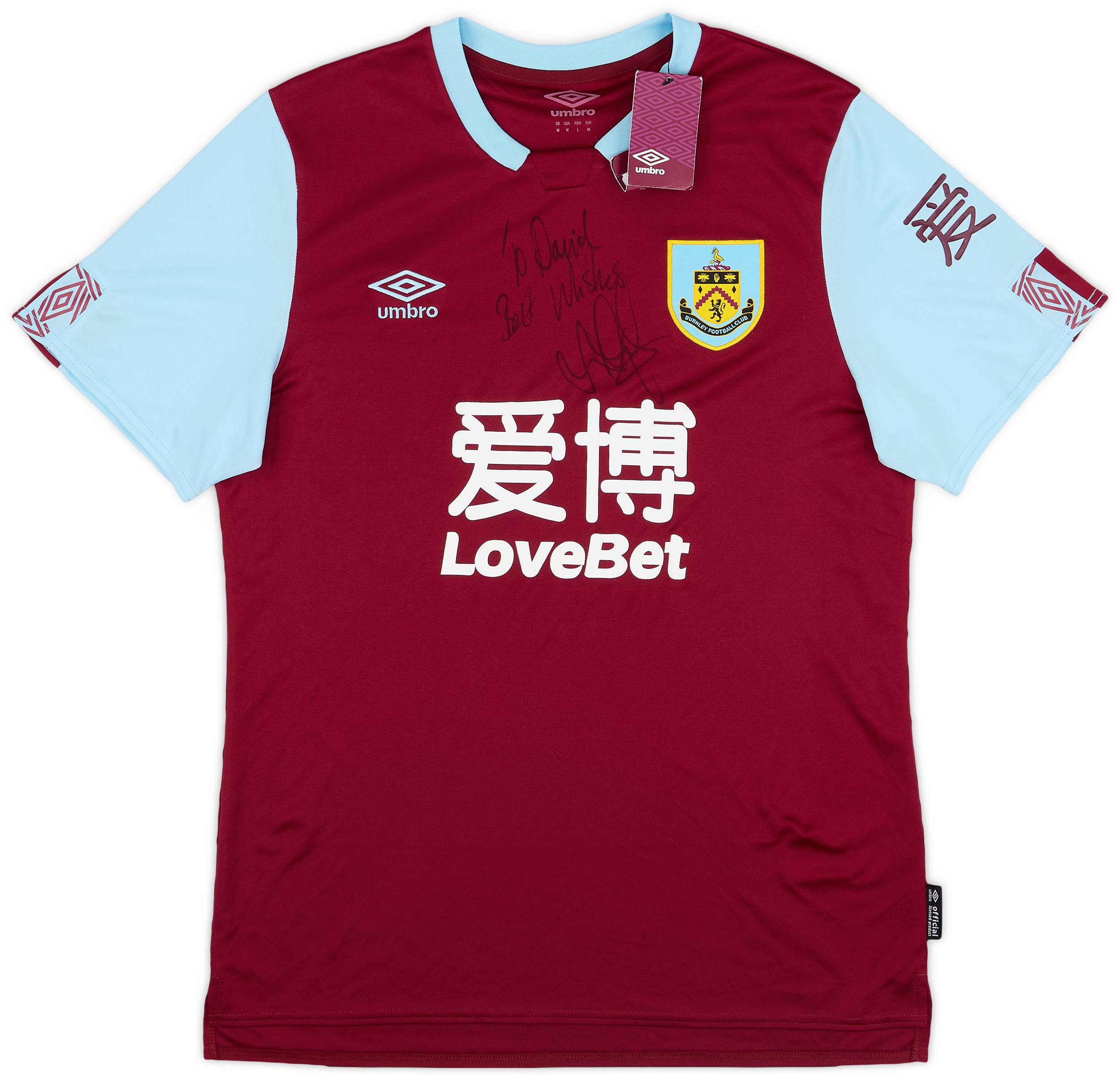 2019-20 Burnley Signed Home Shirt (M)