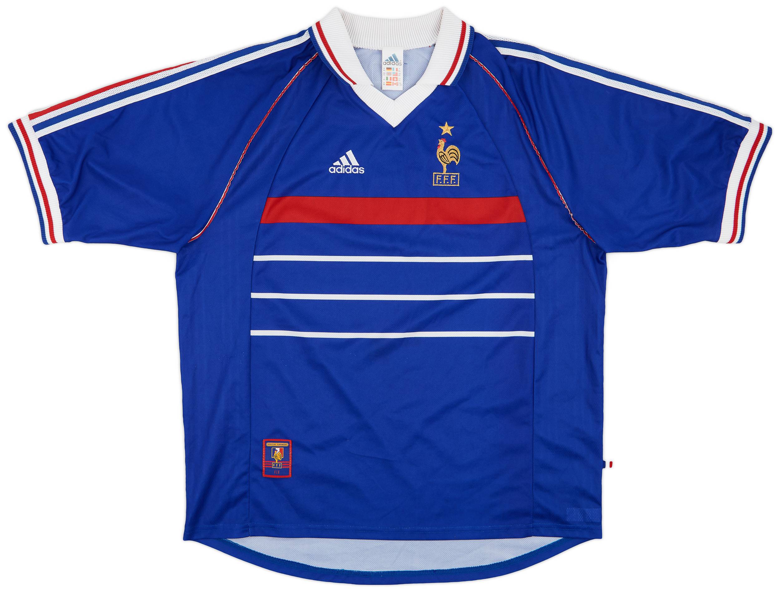 1998-00 France Home Shirt - 8/10 - (XL)
