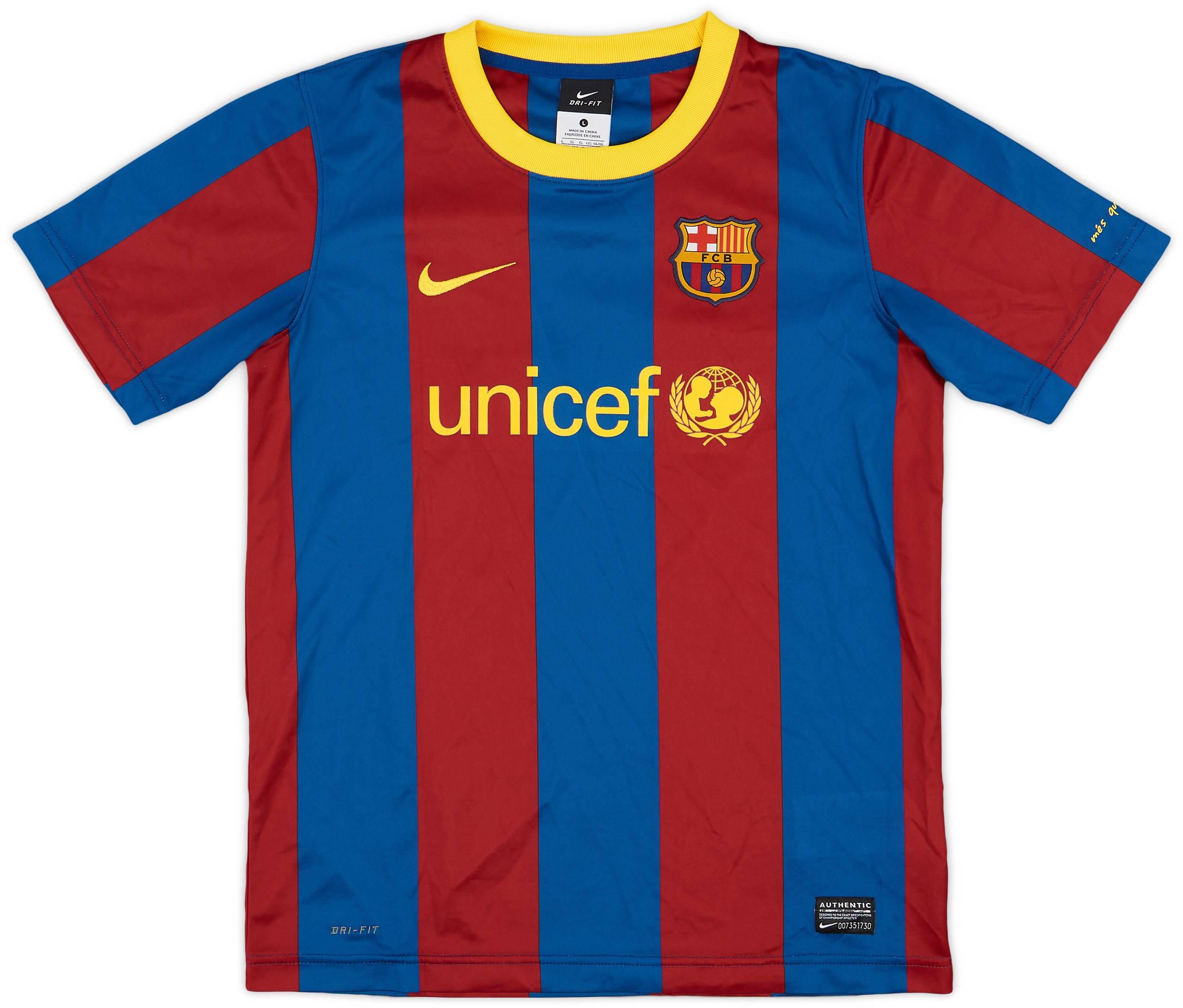 2010-11 Barcelona Basic Home Shirt - 9/10 - (L.Boys)