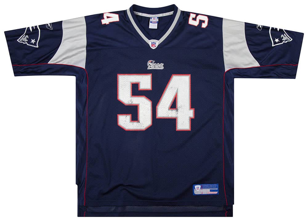 2002 04 New England Patriots Bruschi 54 Reebok On Field Jersey Home XL