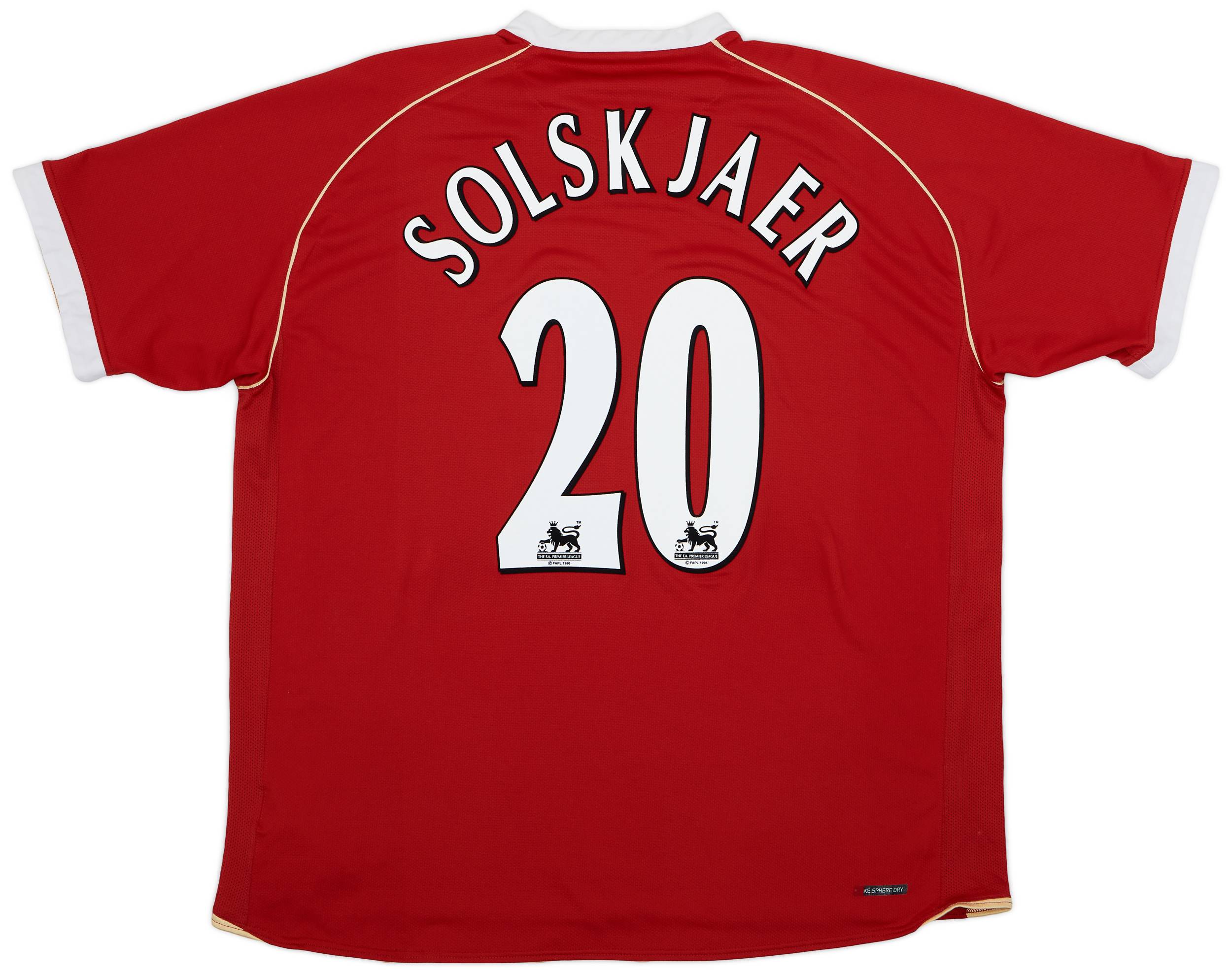 2006-07 Manchester United Home Shirt Solskjaer #20 - 7/10 - (XXL)