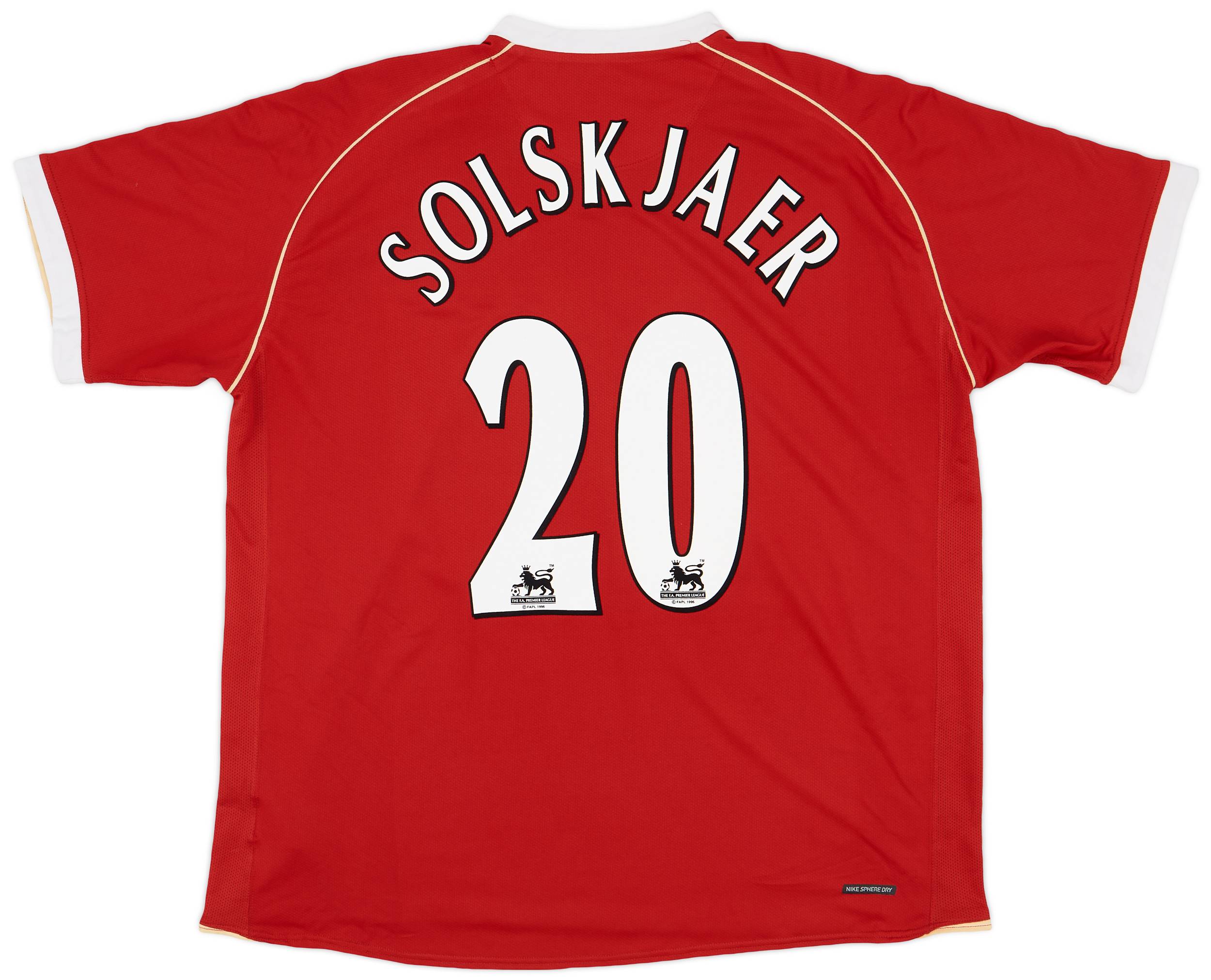 2006-07 Manchester United Home Shirt Solskjaer #20 - 8/10 - (XXL)