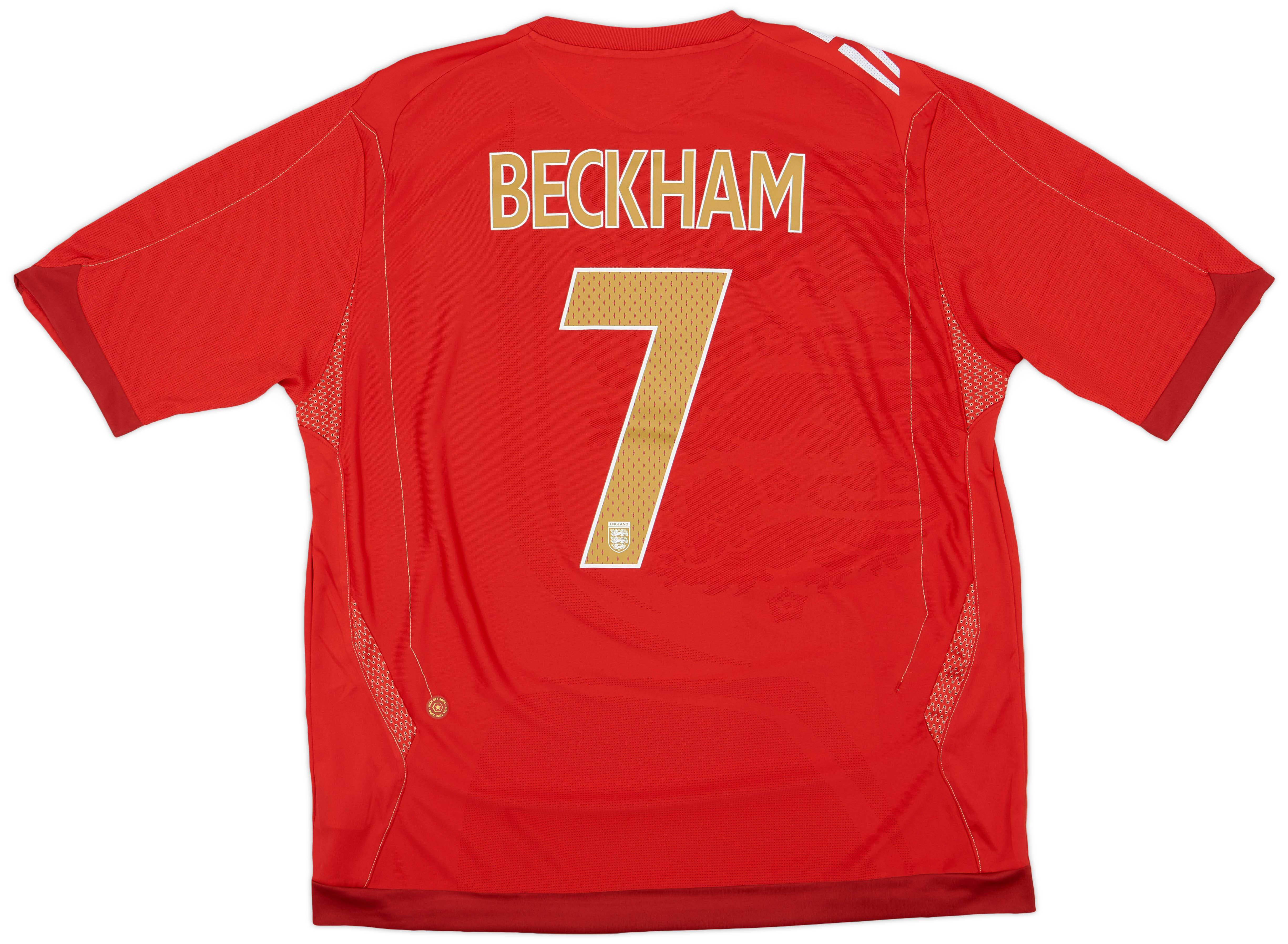 Umbro England シャツ BECKHAM 7 2003-05 England Home L/S Shirt Beckham #7 - 6/10 - (M)