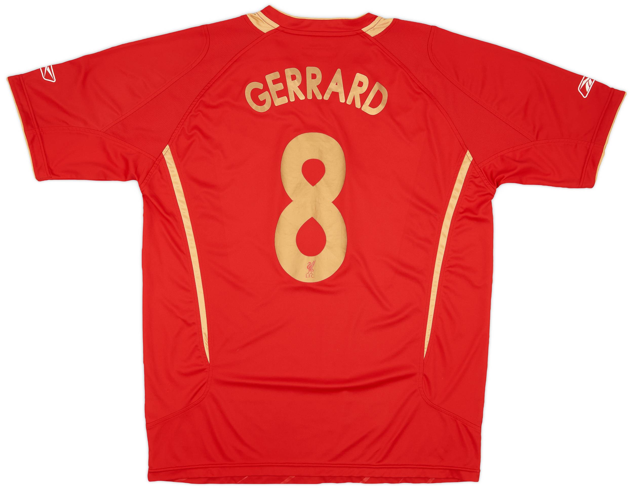 2005-06 Liverpool CL Home Shirt Gerrard #8 - 5/10 - (L)