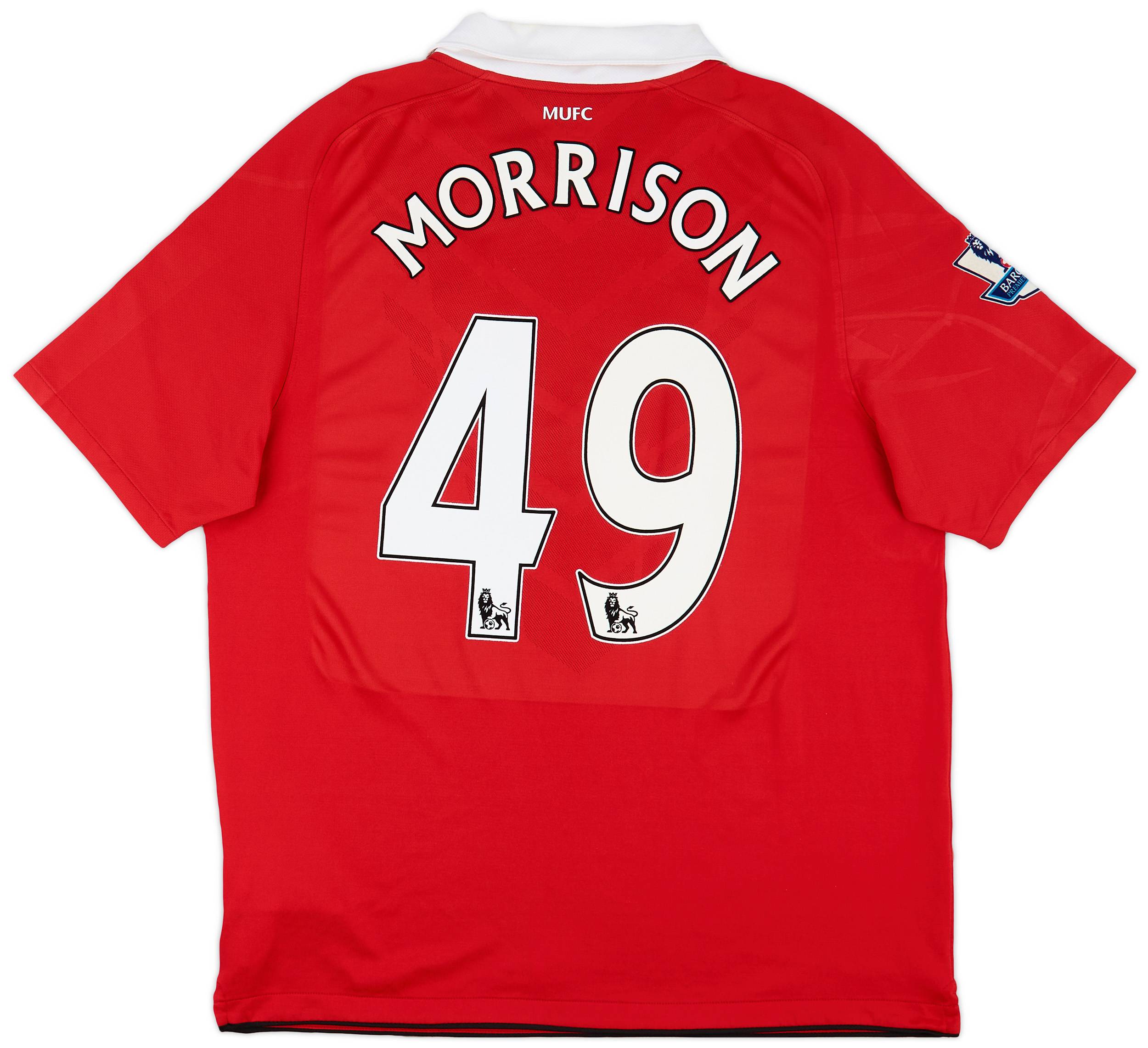 2010-11 Manchester United Home Shirt Morrison #49 - 7/10 - (XL)