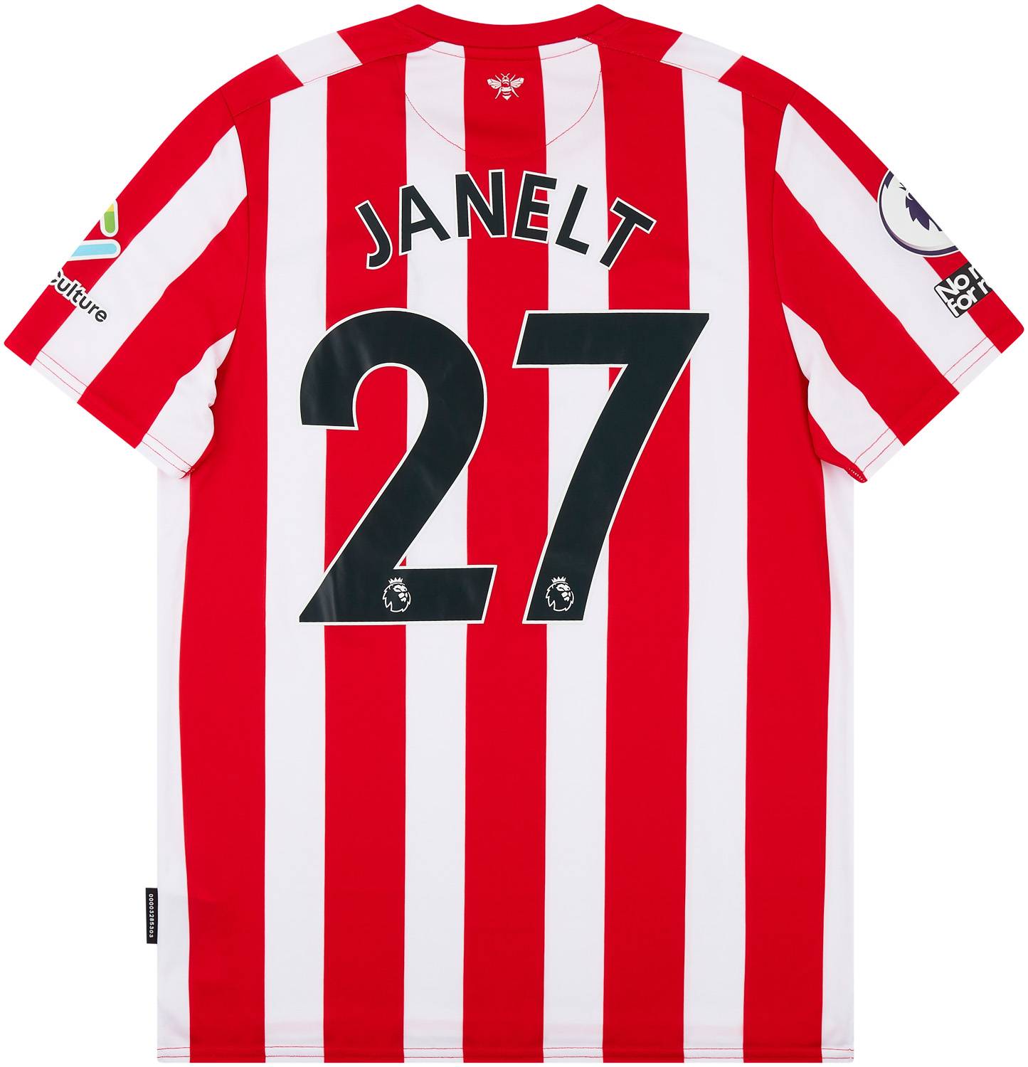 2021-22 Brentford Match Issue Home Shirt Janelt #27 (v Manchester