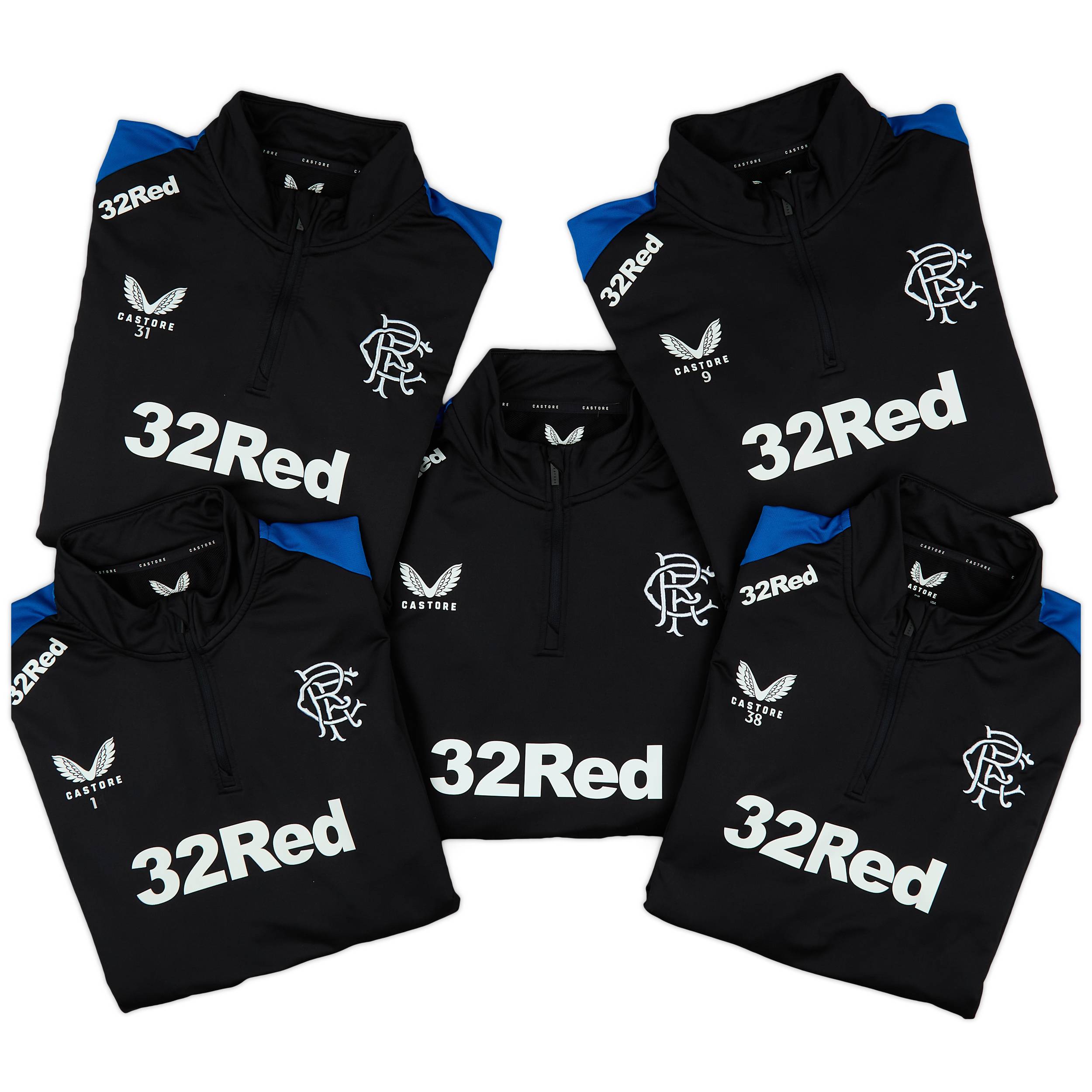 2023-24 Rangers Player Issue 1/4 Zip Training Top - 7/10