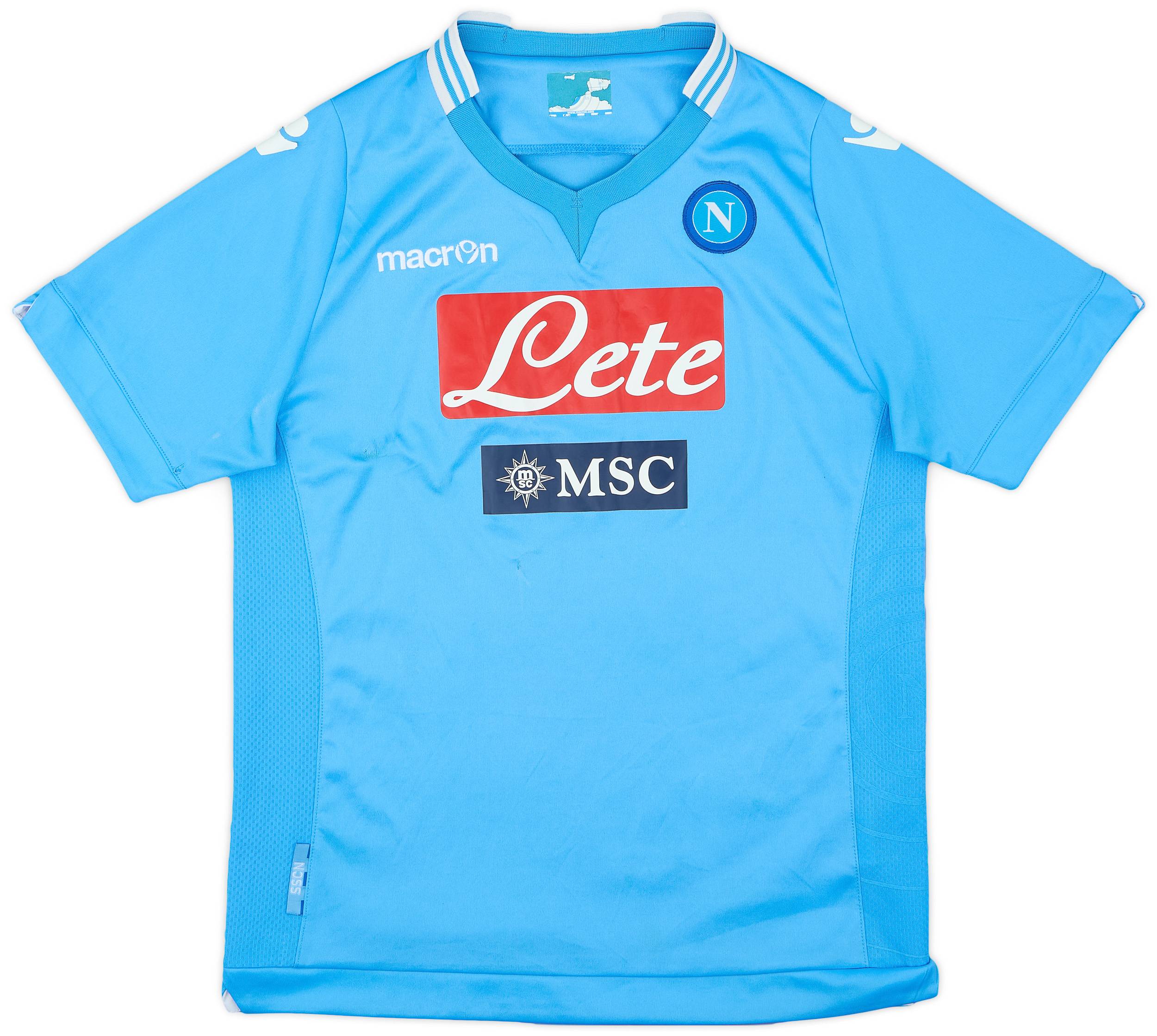 2013-14 Napoli Home Shirt - 5/10 - (XL.Boys)