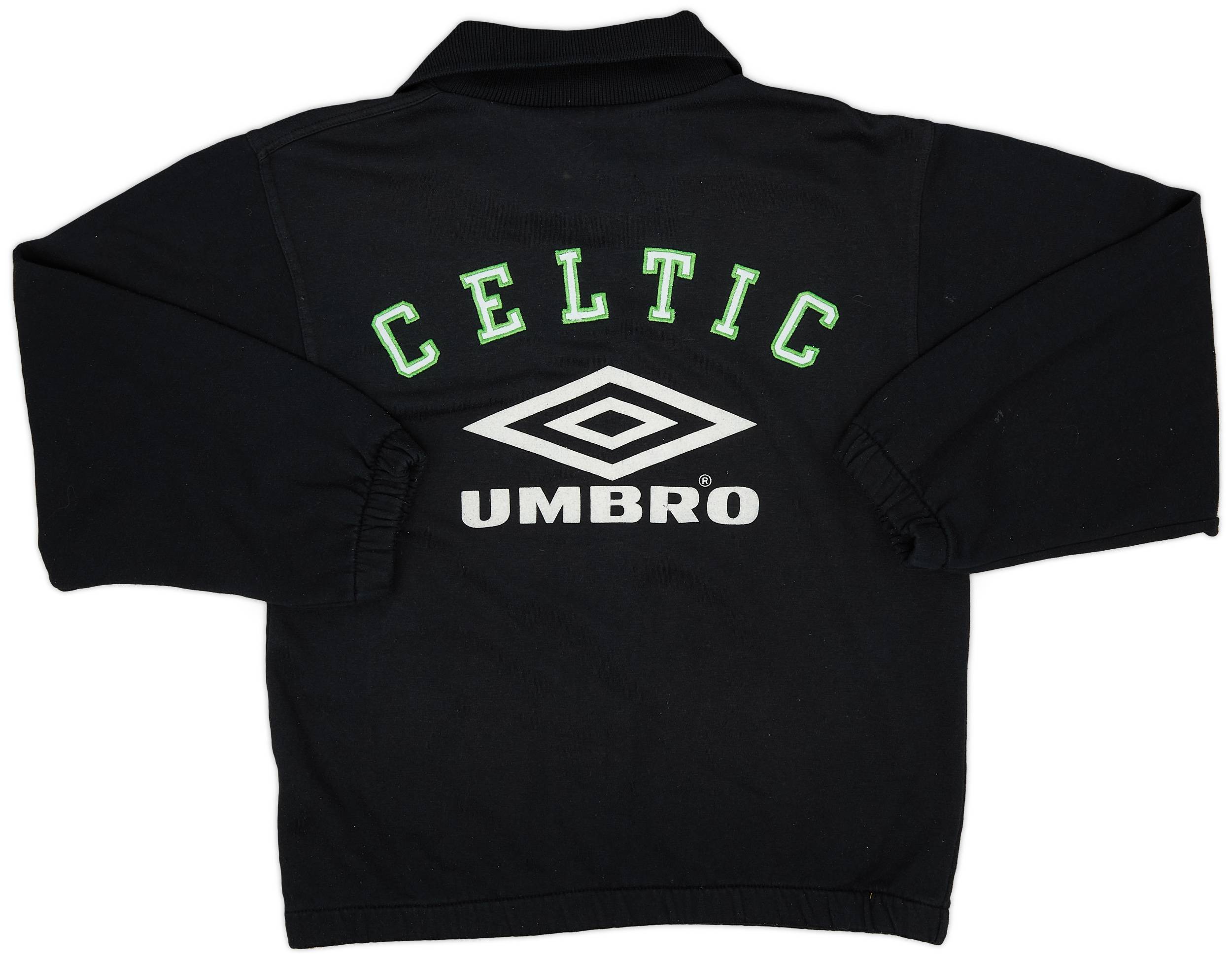 1995-96 Celtic Umbro Polo Sweat Top - 8/10 - (XS)