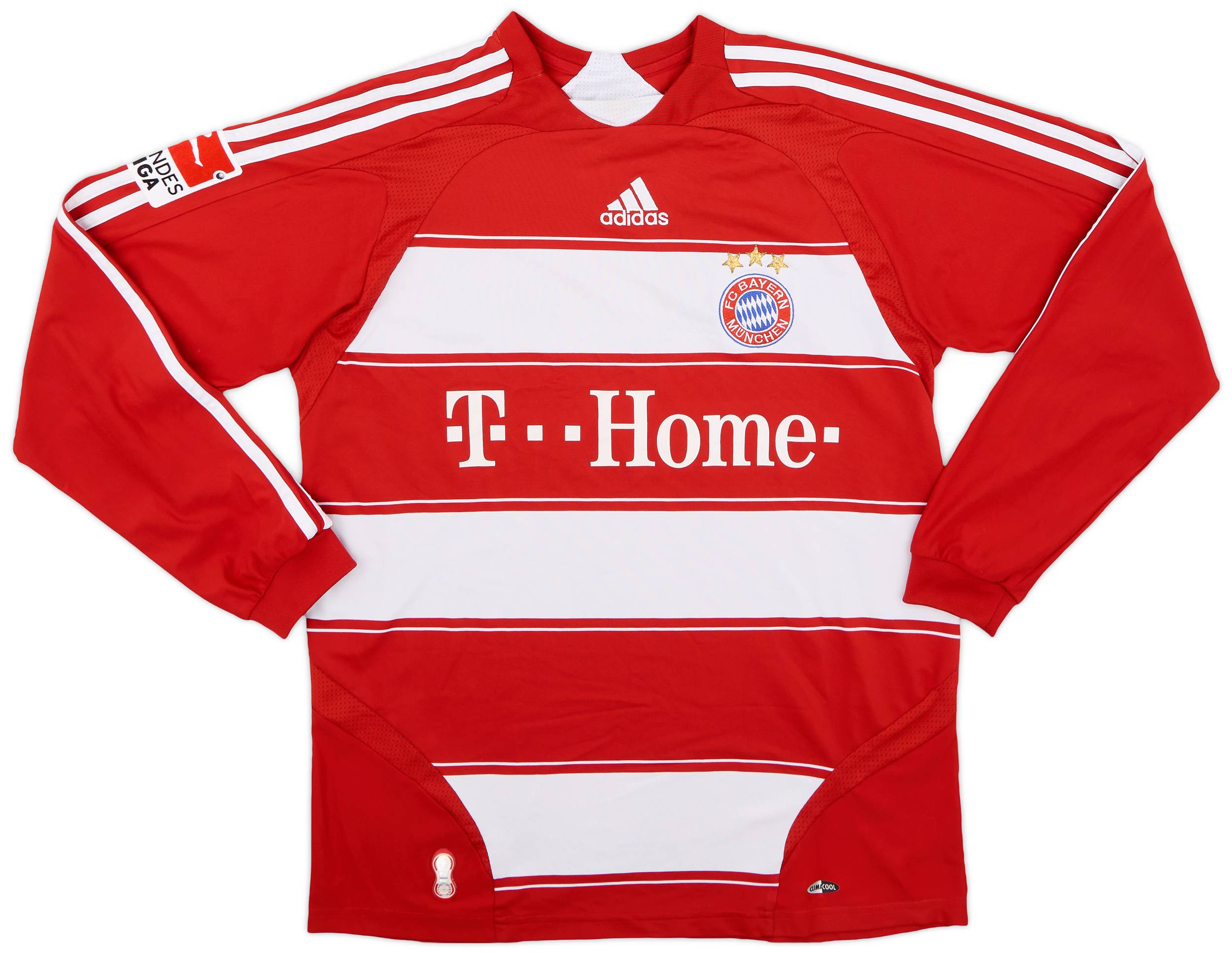 2007-08 Bayern Munich Home L/S Shirt - 8/10 - (XL.Boys)