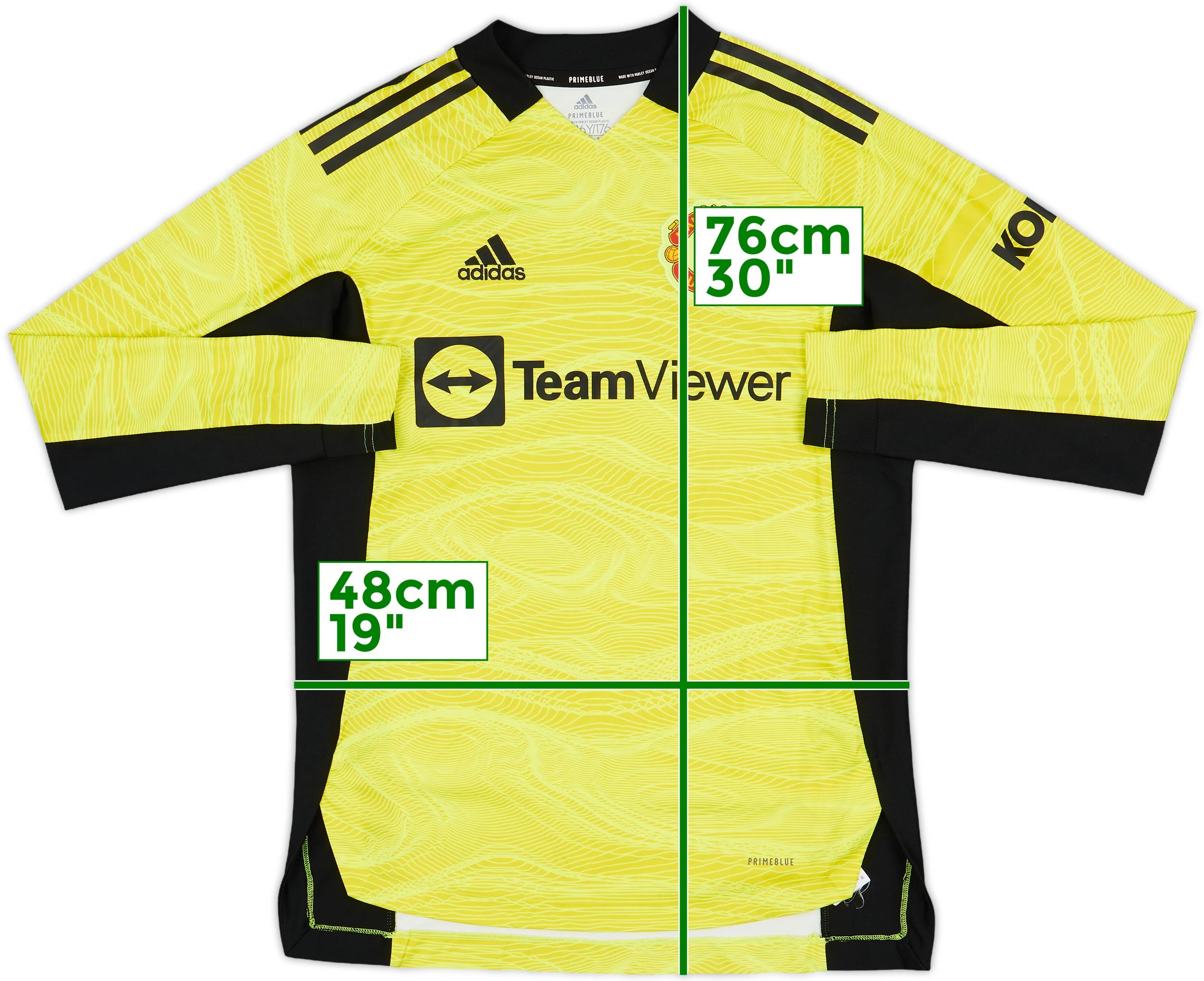 2021-22 Manchester United GK Shirt De Gea #1 - 10/10 - (XL.Boys)