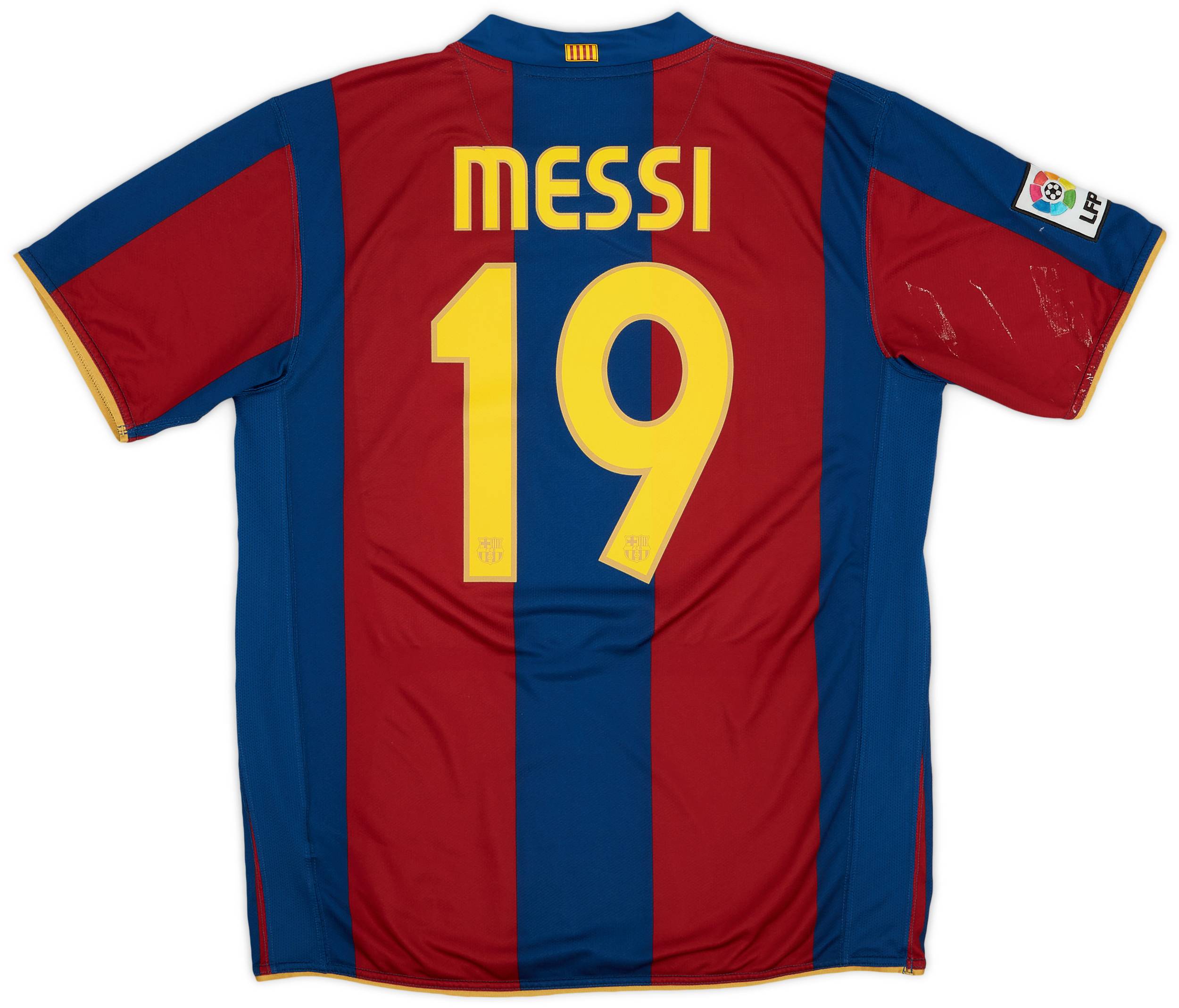 2007-08 Barcelona Home Shirt Messi #19 - 6/10 - (L)