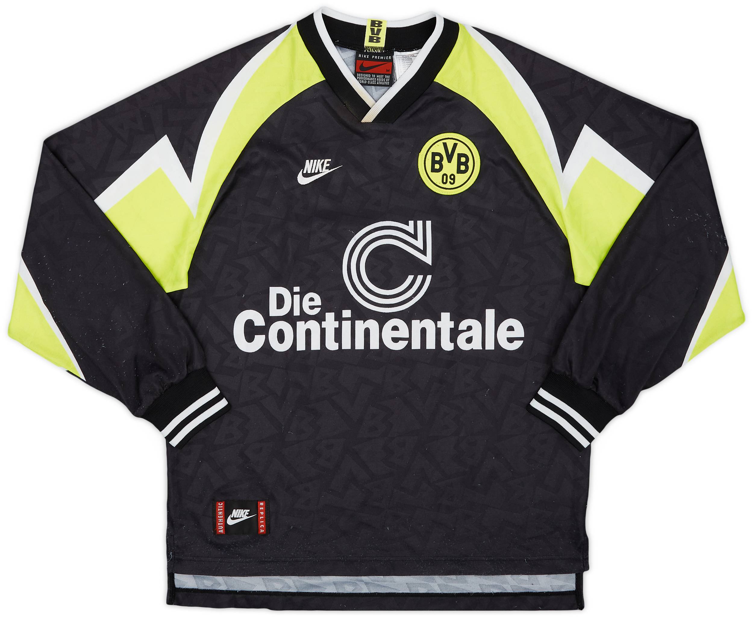 1995-96 Borussia Dortmund &#039;Deutscher Meister&#039; Away L/S Shirt - 5/10 - (M)