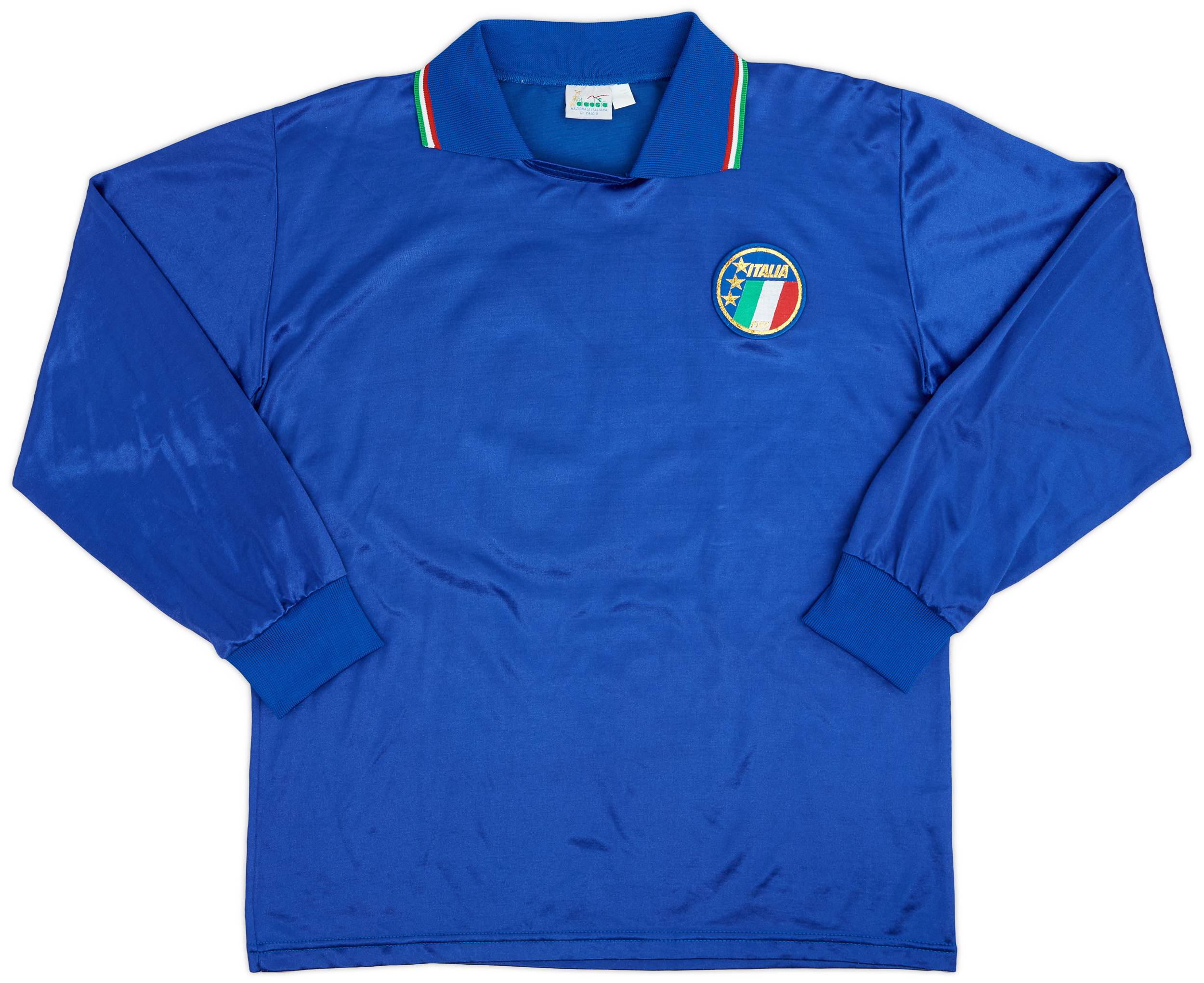 1986-91 Italy Home L/S Shirt #9 - 9/10 - (XL)