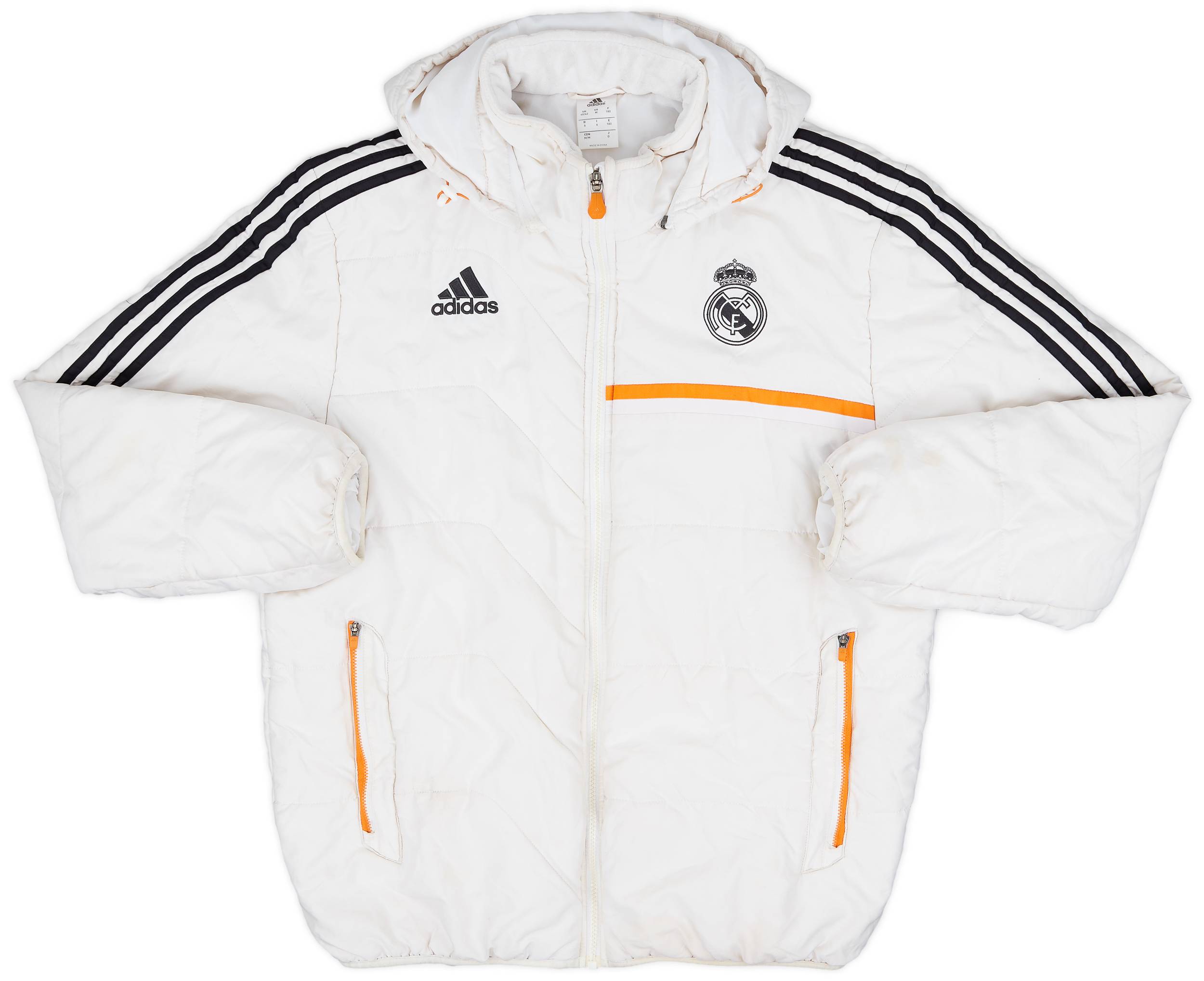 2013-14 Real Madrid adidas Hooded Bench Coat - 6/10 - (M/L)