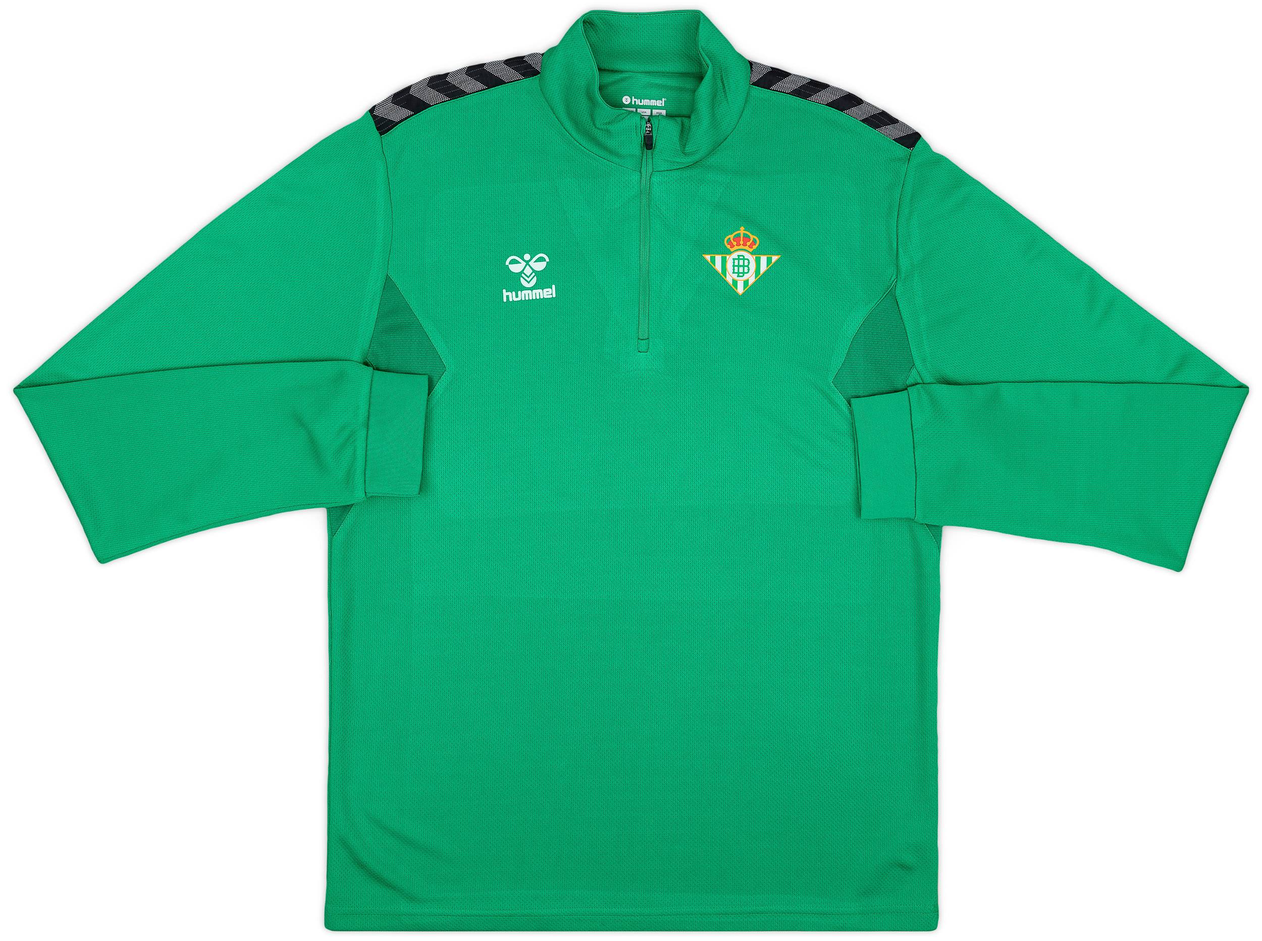 2022-23 Real Betis Hummel 1/4 Zip Training Top - As New