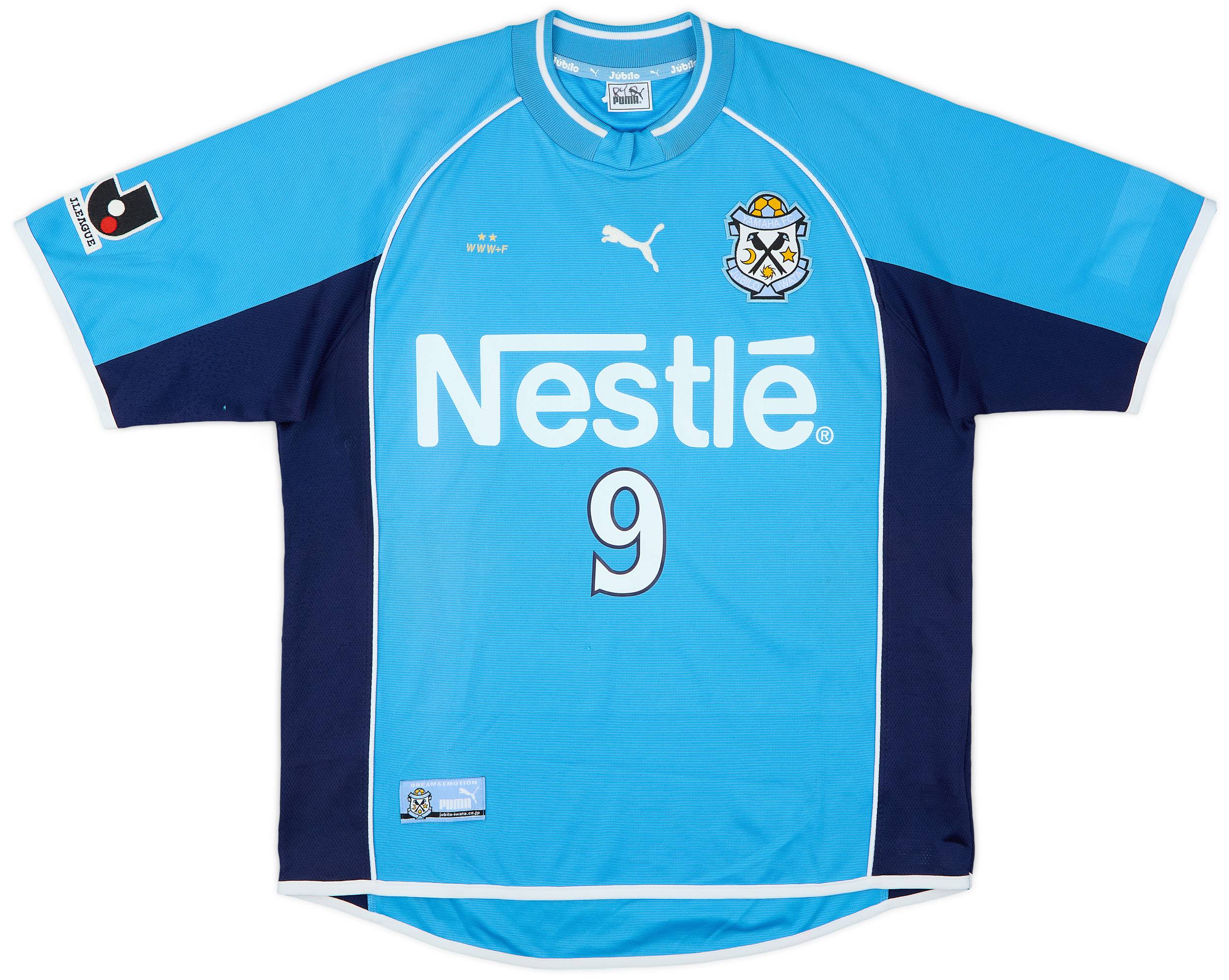 2002 Jubilo Iwata Home Shirt Nakayama #9 - 8/10 - (L)