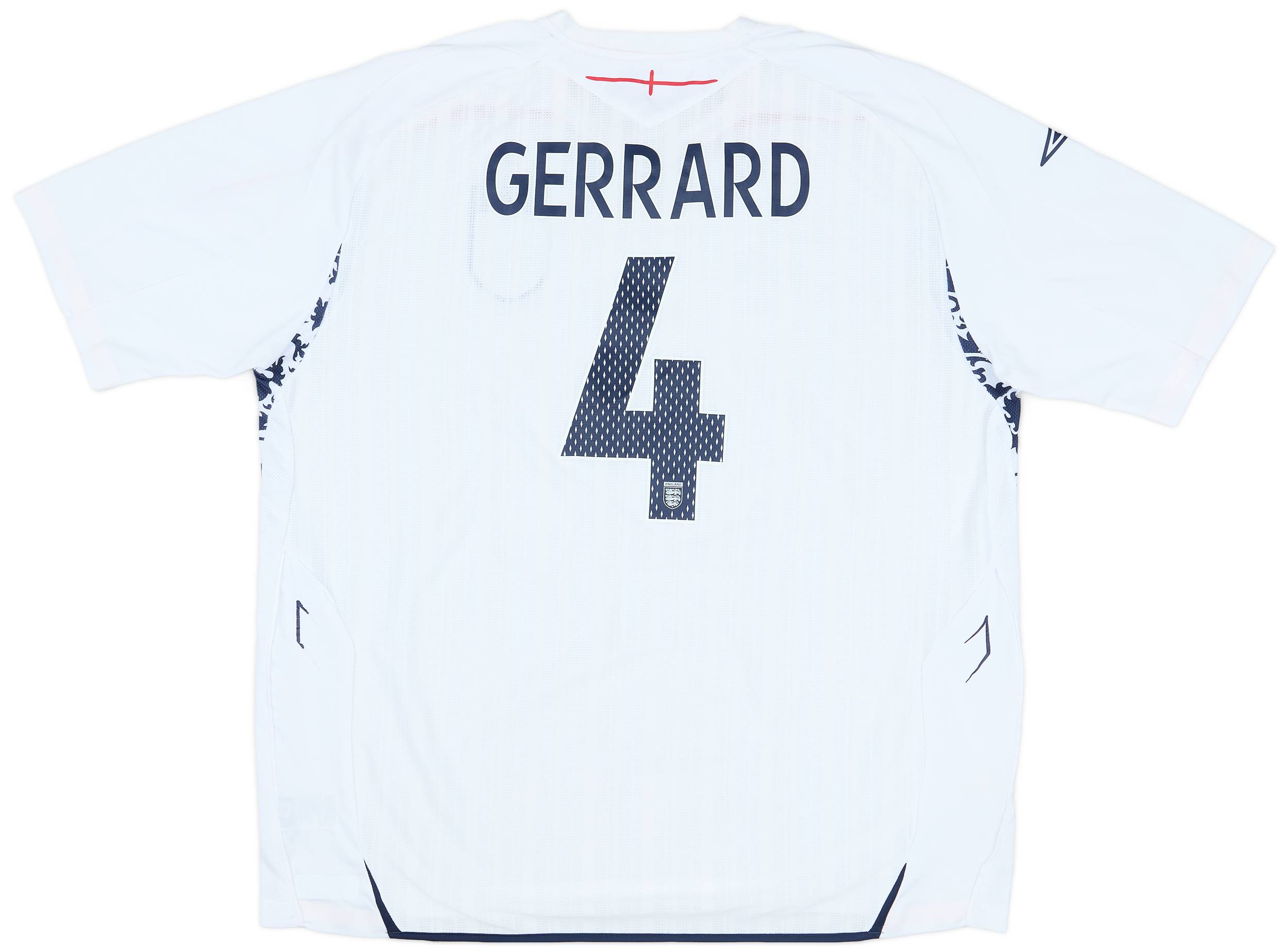 2007-09 England Home Shirt Gerrard #4 - 9/10 - (XXL)