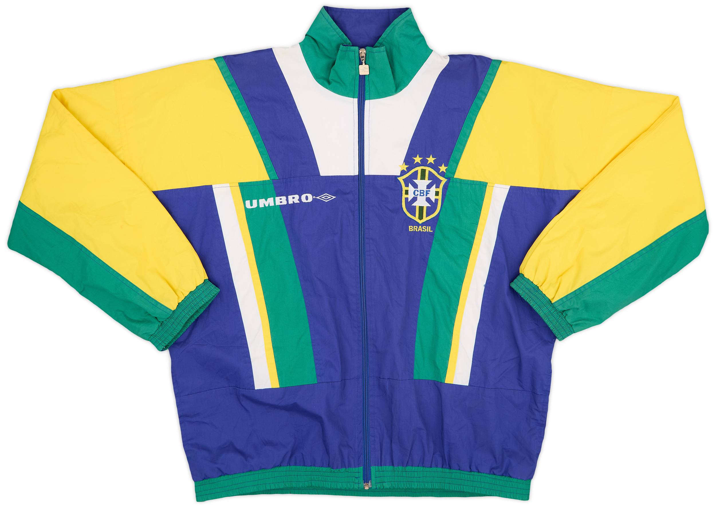 ウェア Brazil official jacket Brazil Training Jacket AWF - Coastal Blue/Dynamic Yellow