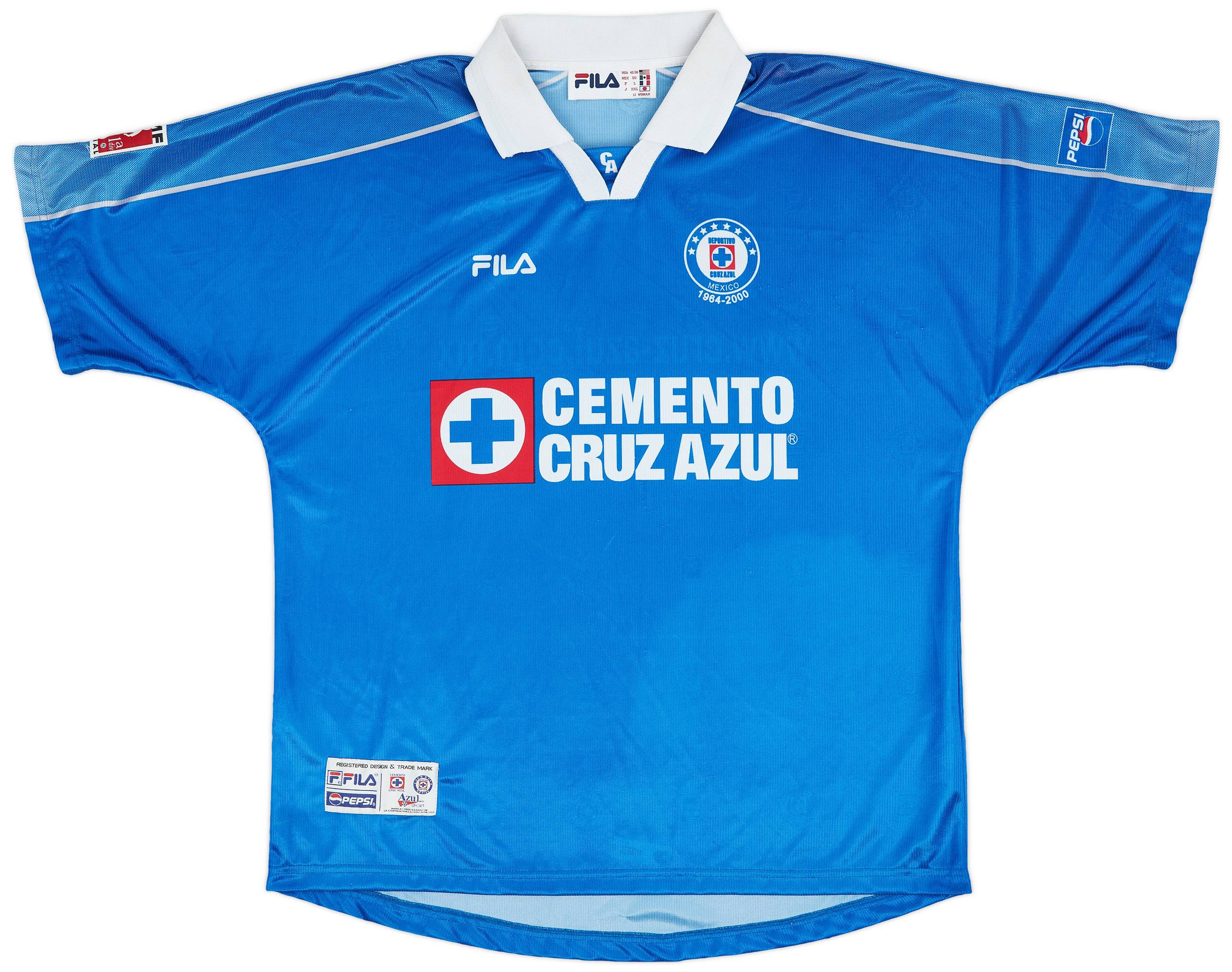 2001-02 Cruz Azul Home Shirt - 9/10 - (L)