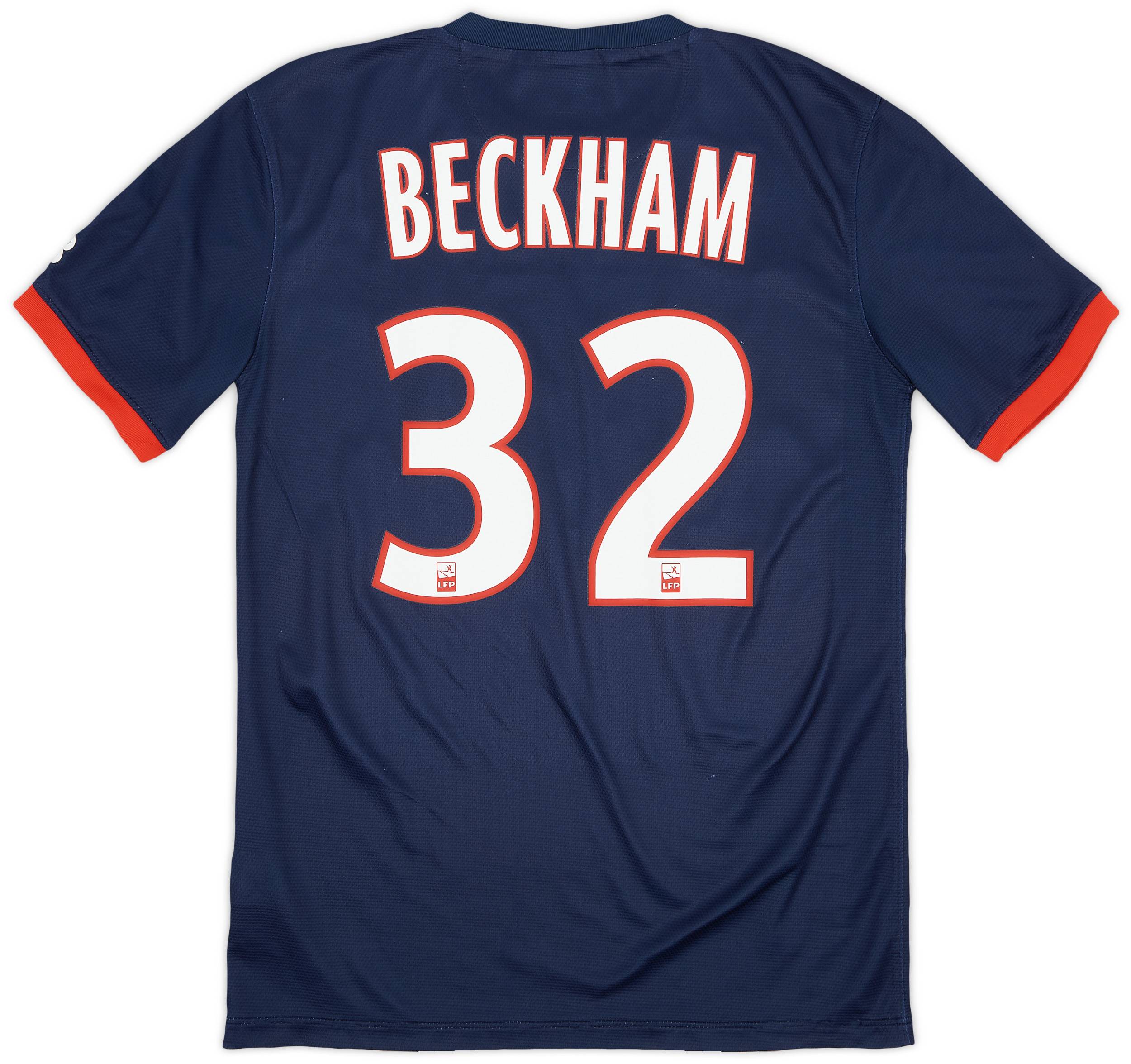 2013-14 Paris Saint-Germain Home Shirt Beckham #32 - 6/10 - (S)
