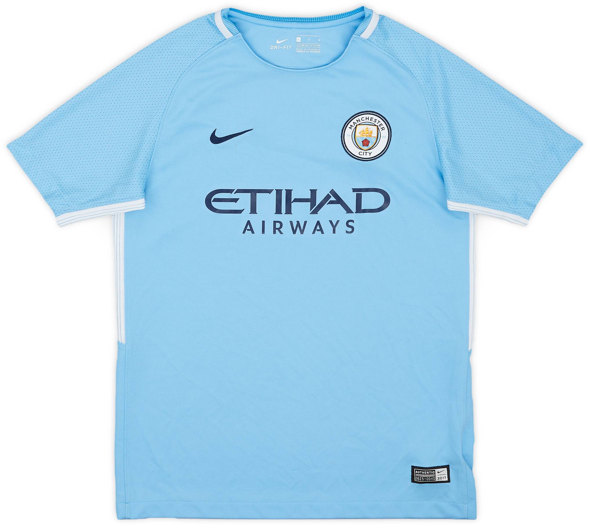2017-18 Manchester City Home Shirt - 8/10 - (L.Boys)