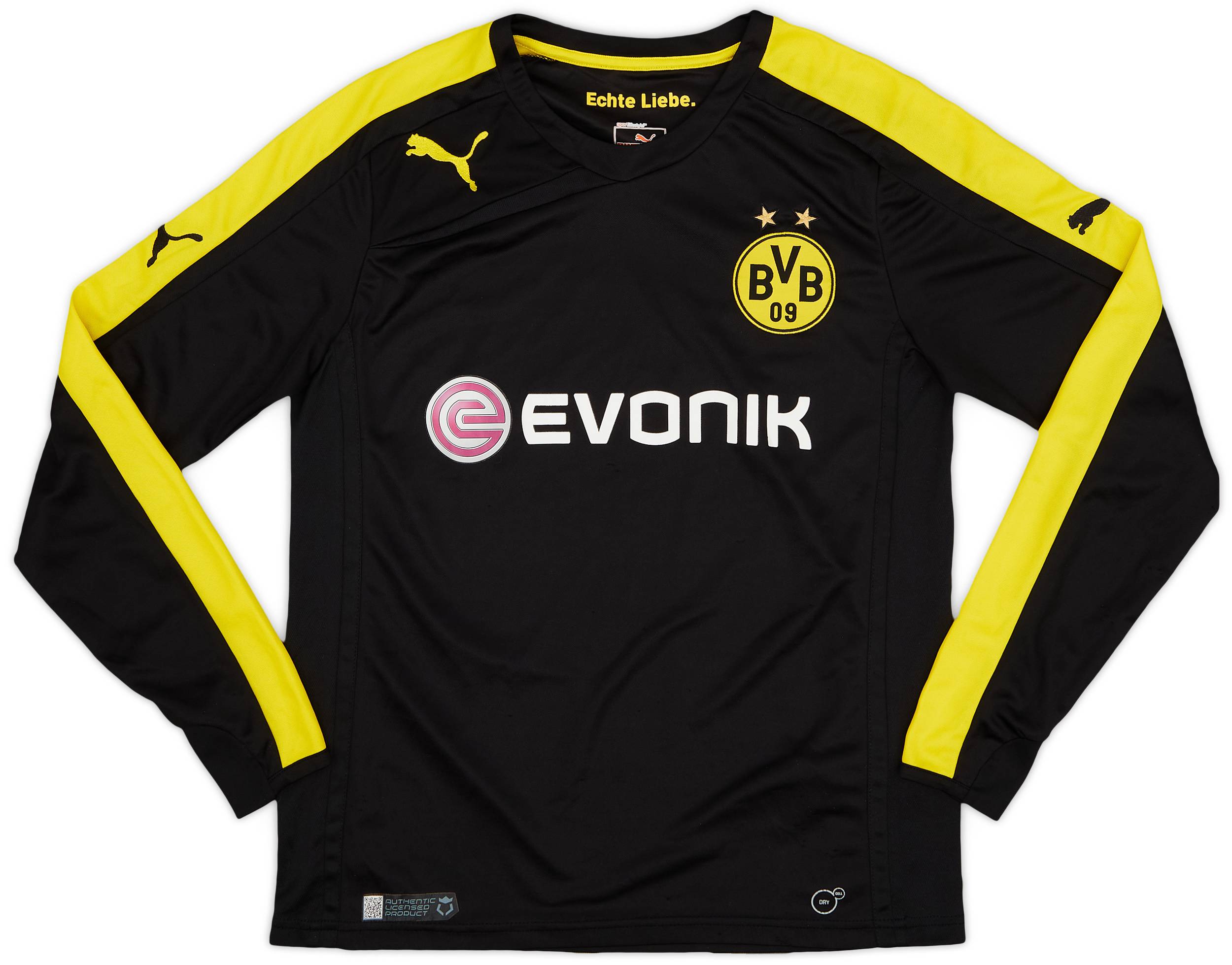 2013-14 Borussia Dortmund Away L/S Shirt - 7/10 - (XL.Boys)