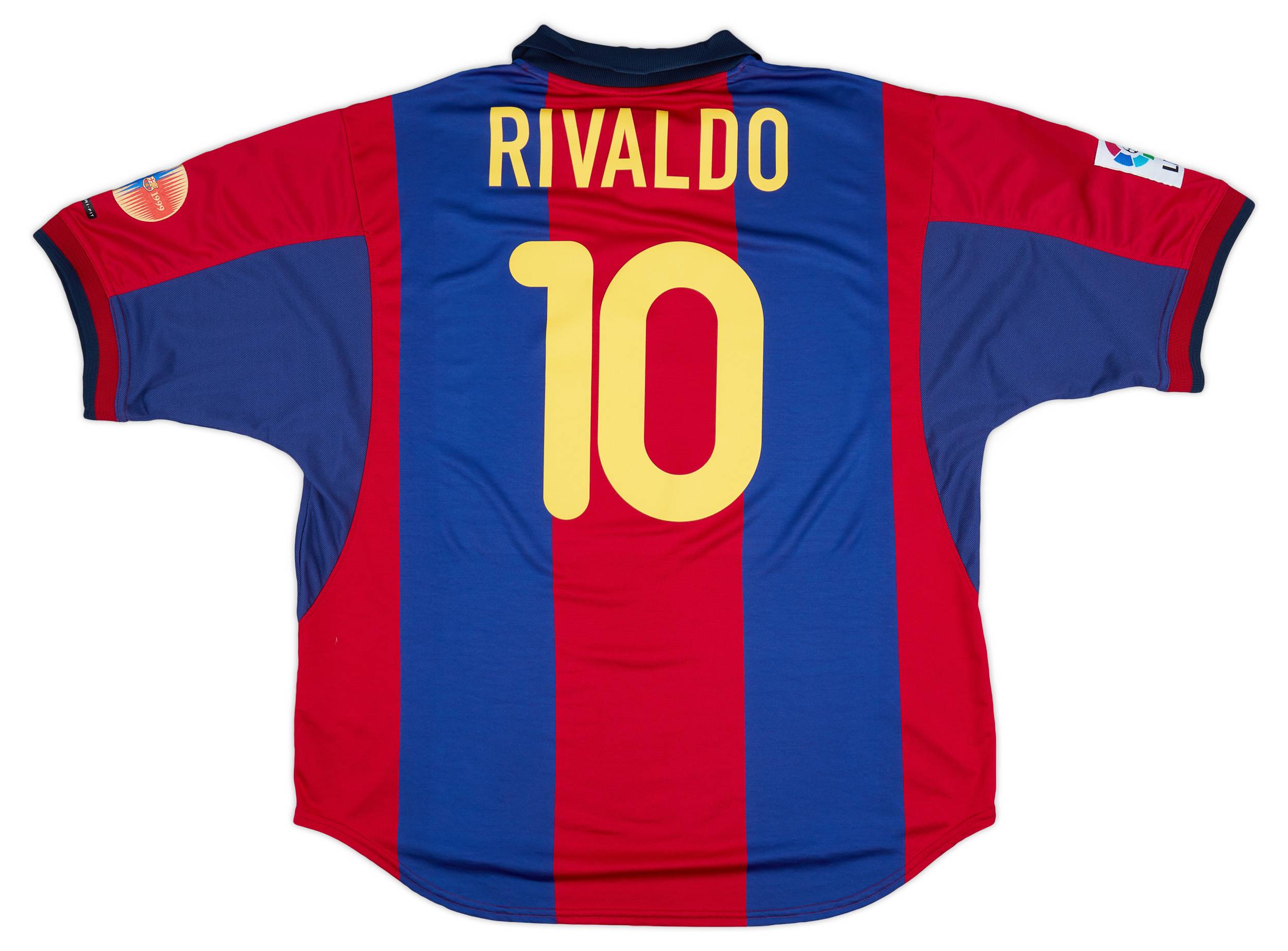2000 01 Barcelona Home Shirt Rivaldo 10 Excellent 9 10 XL