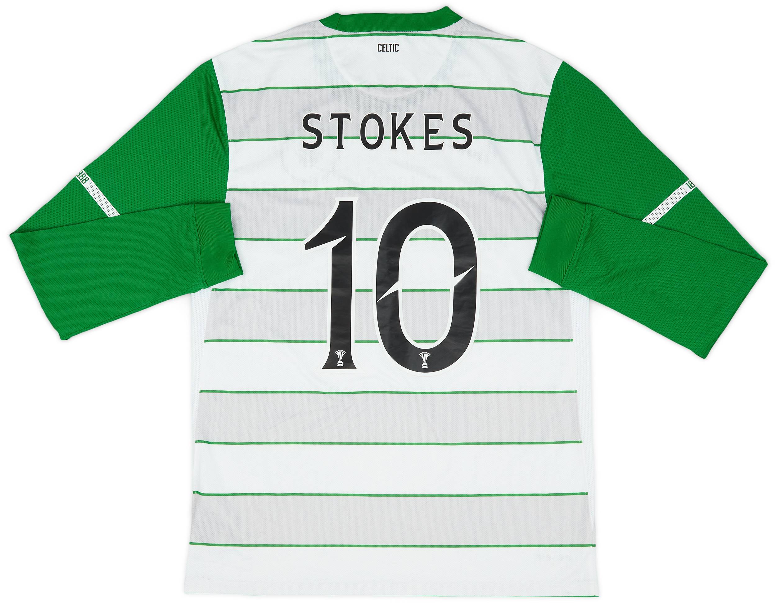 2011-12 Celtic Away L/S Shirt Stokes #10 8/10 (M)