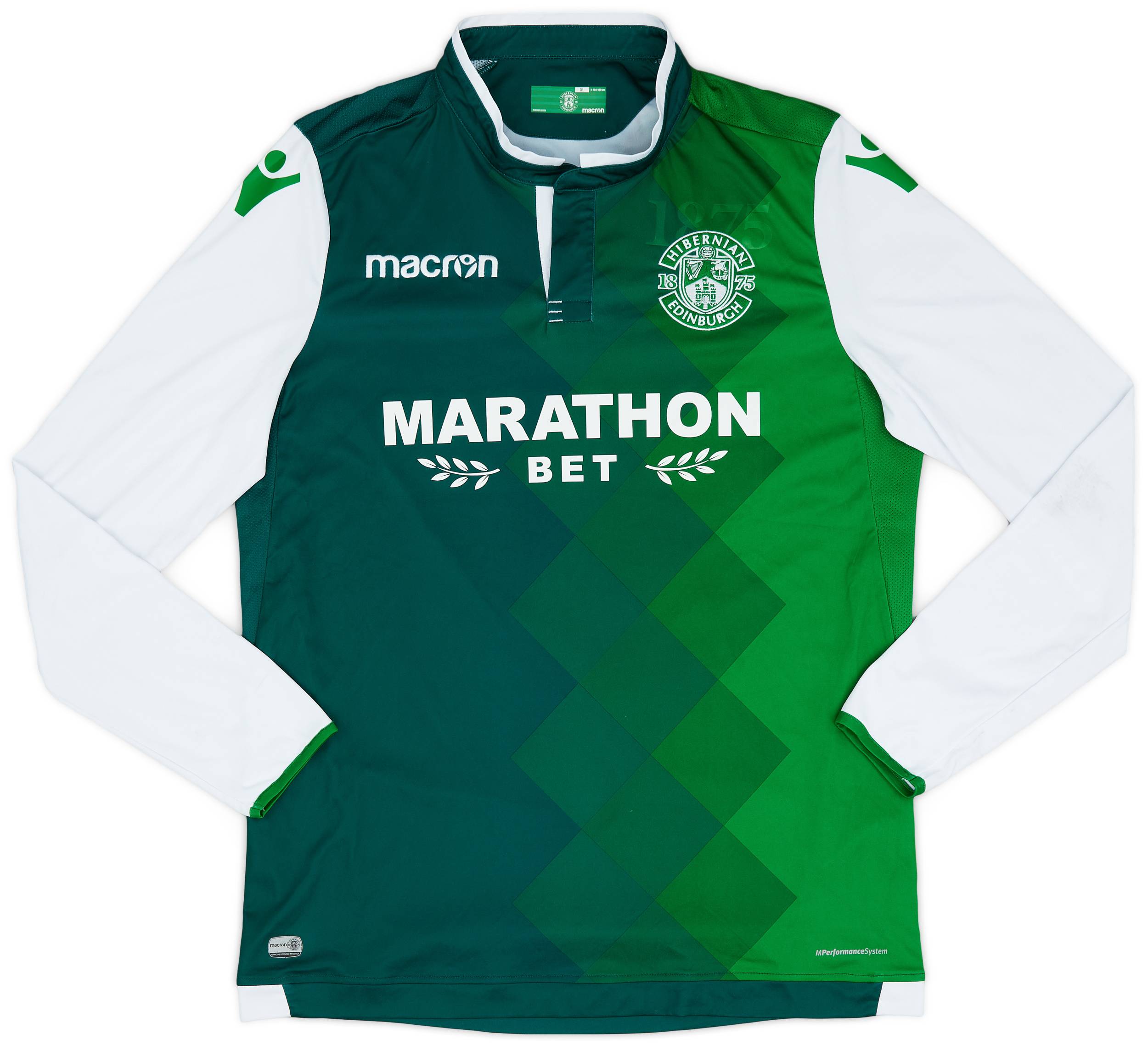 2018 19 Hibernian Home L S Shirt 9 10 XL