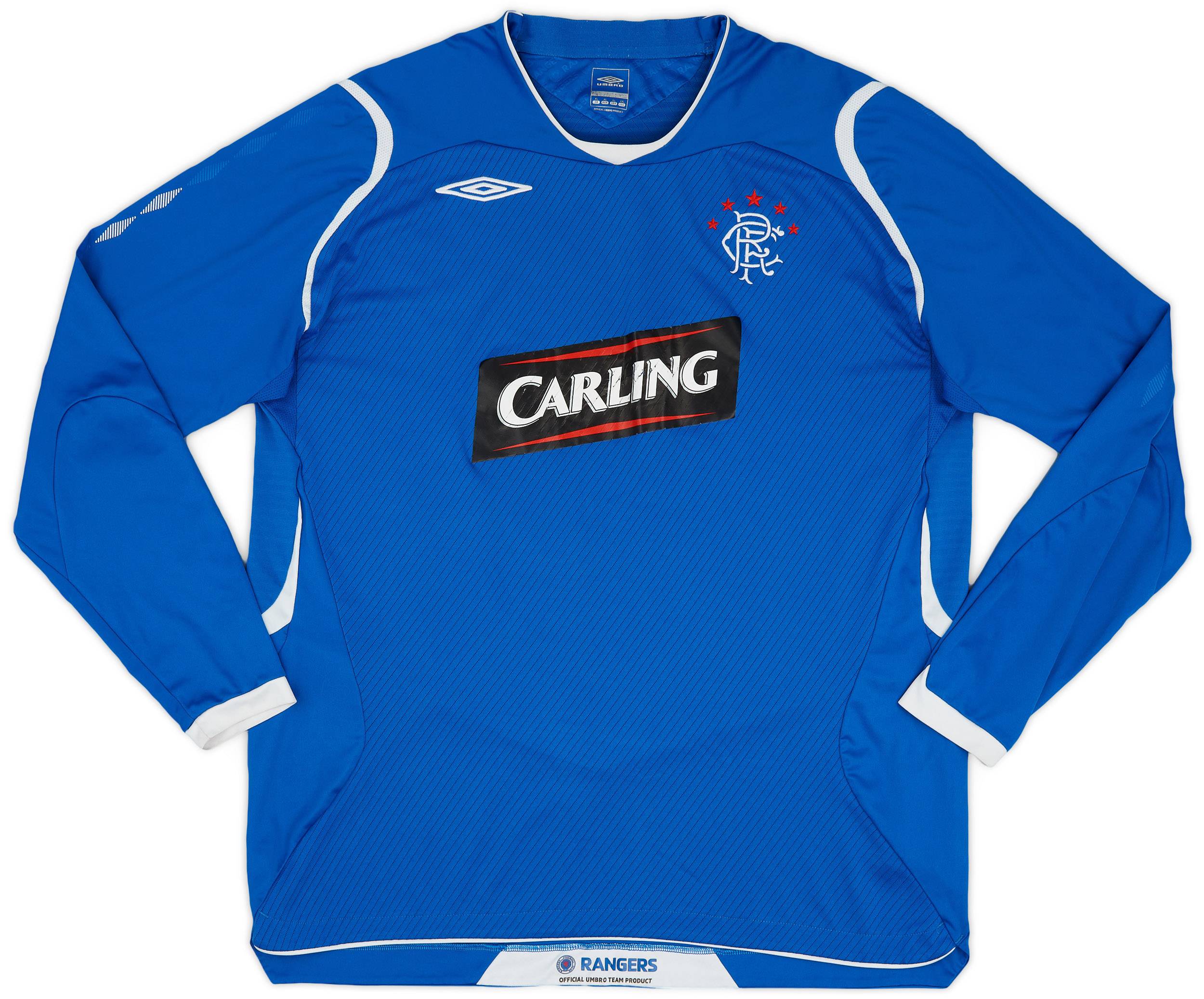 2008-09 Rangers Home L/S Shirt - 7/10 - (XL)