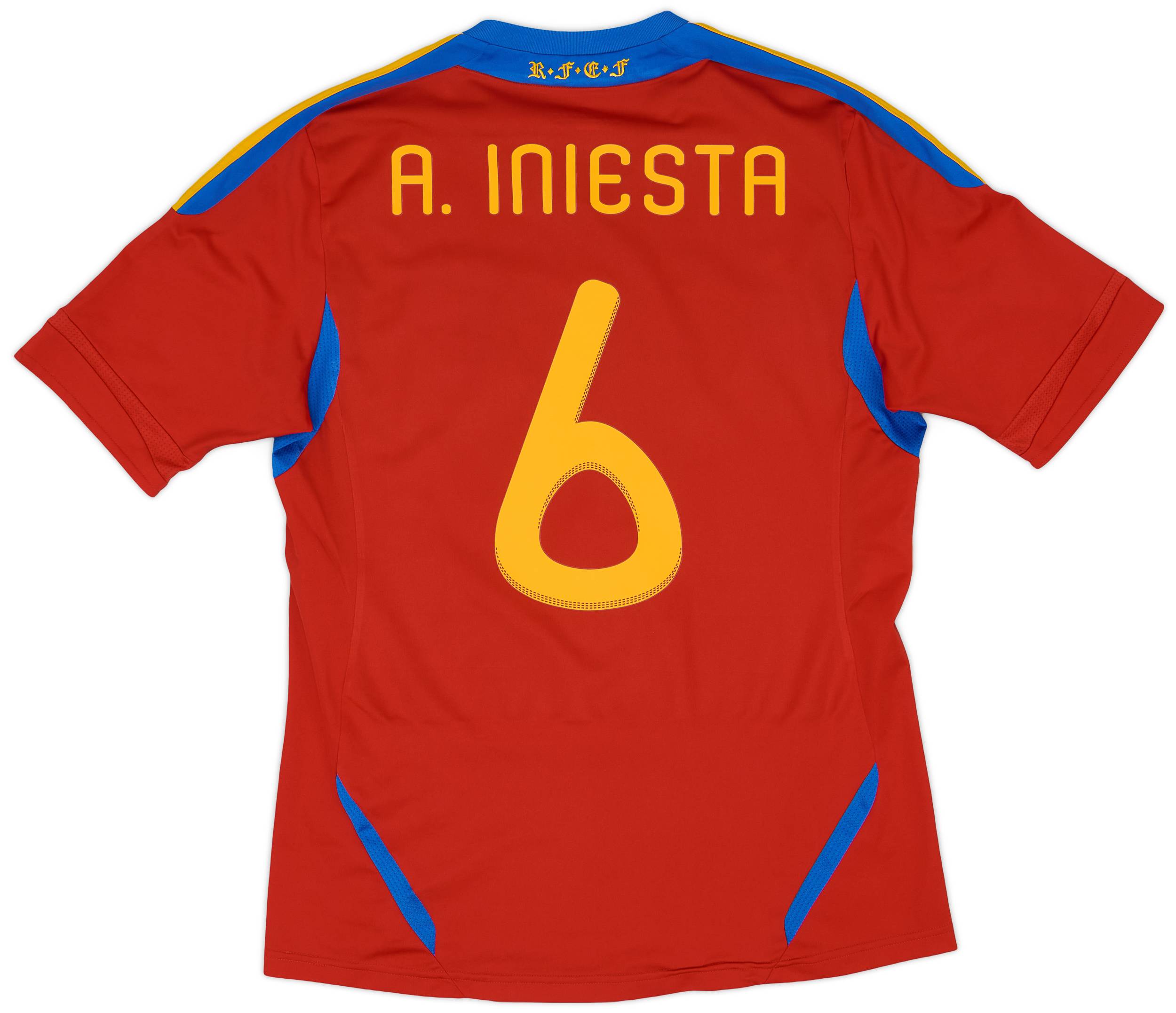 2010-11 Spain Home Shirt A.Iniesta #6 - 9/10 - (M)