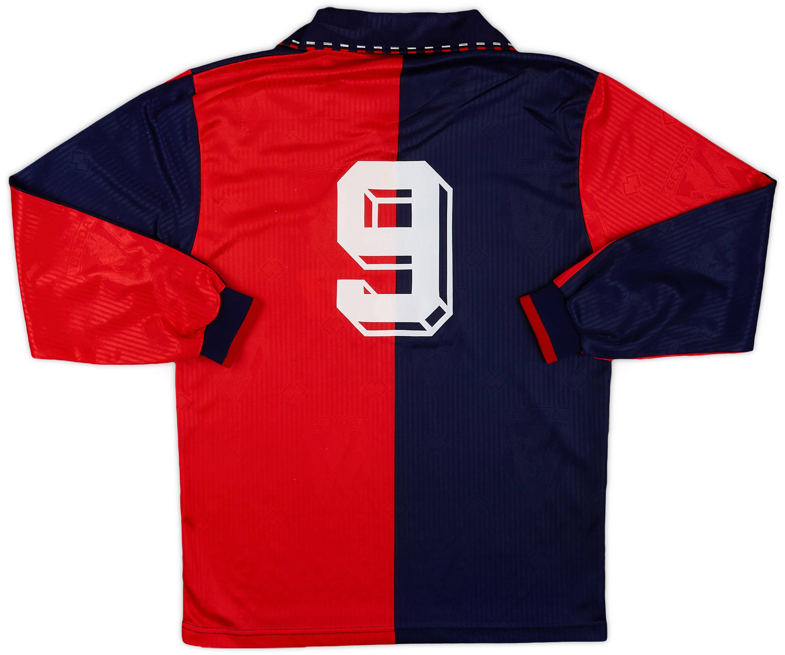 GENOA 1993年製 サッカージャージ XL 1991-92 Genoa Home L/S Shirt #9 - 6/10 - (S)