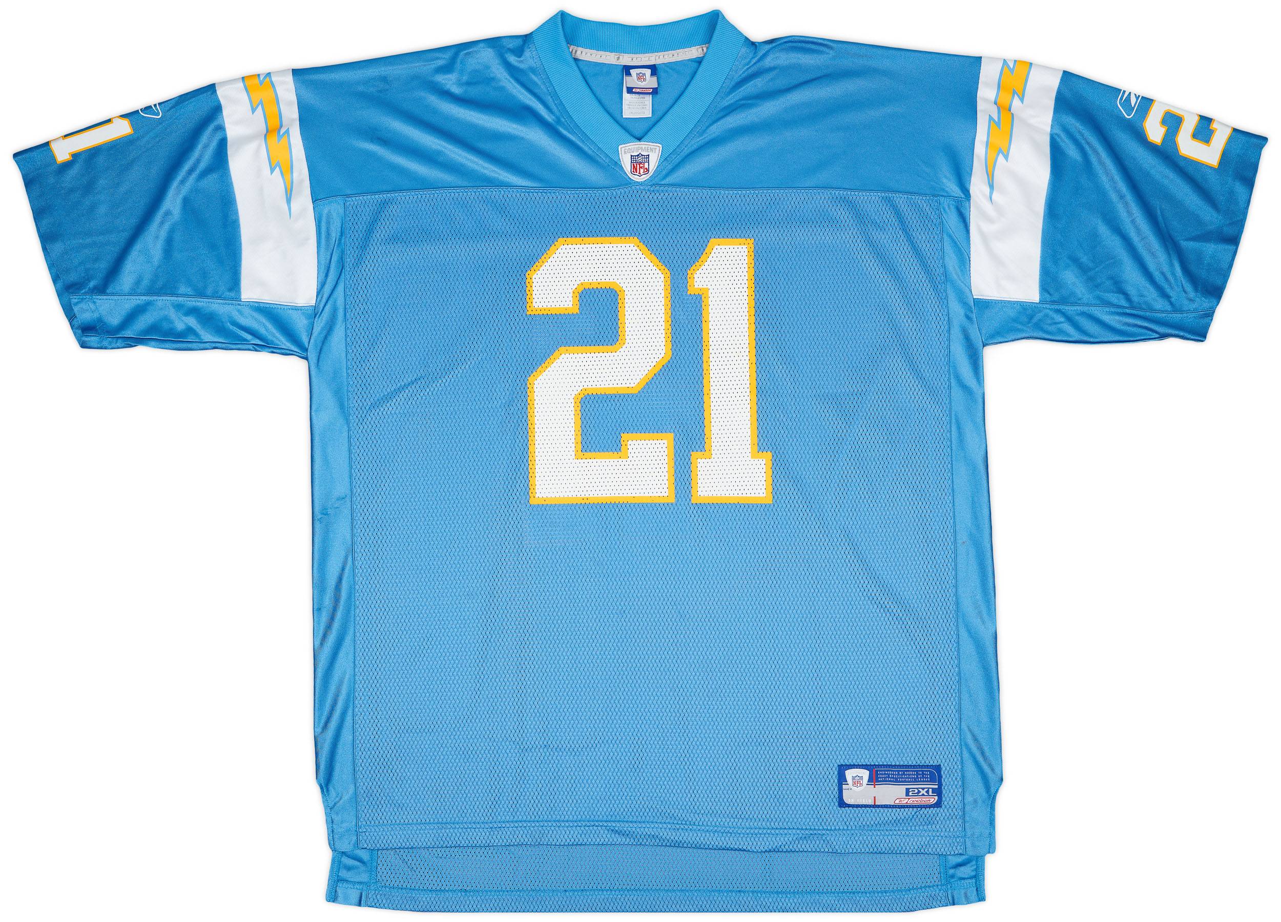 2002-04 San Diego Chargers Tomlinson #21 Reebok On Field Alternate Jersey - 7/10 - (XXL)