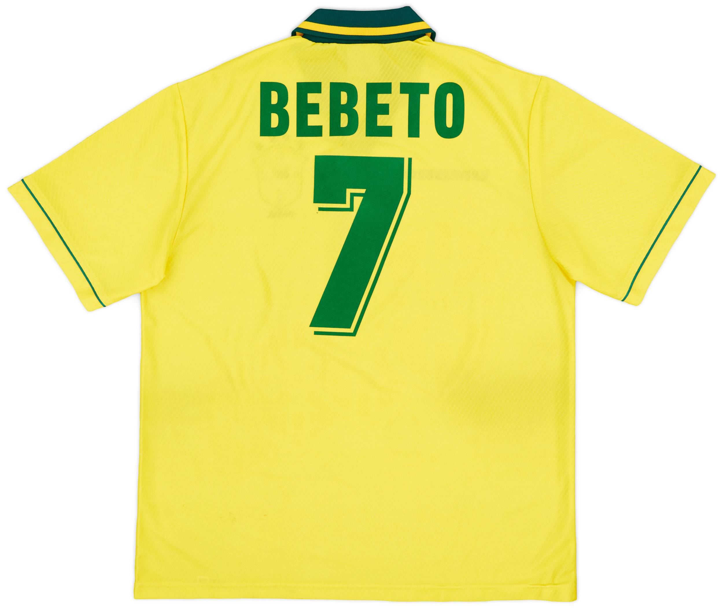 1994 Brazil Home Shirt Bebeto #7 - 9/10 - (XL)