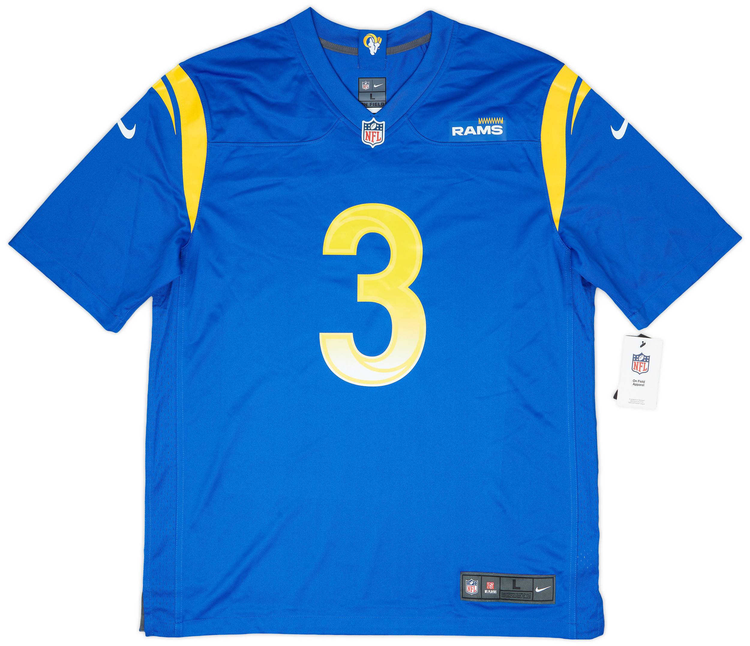 2021 LA Rams Beckham Jr #3 Nike Game Home Jersey (L)